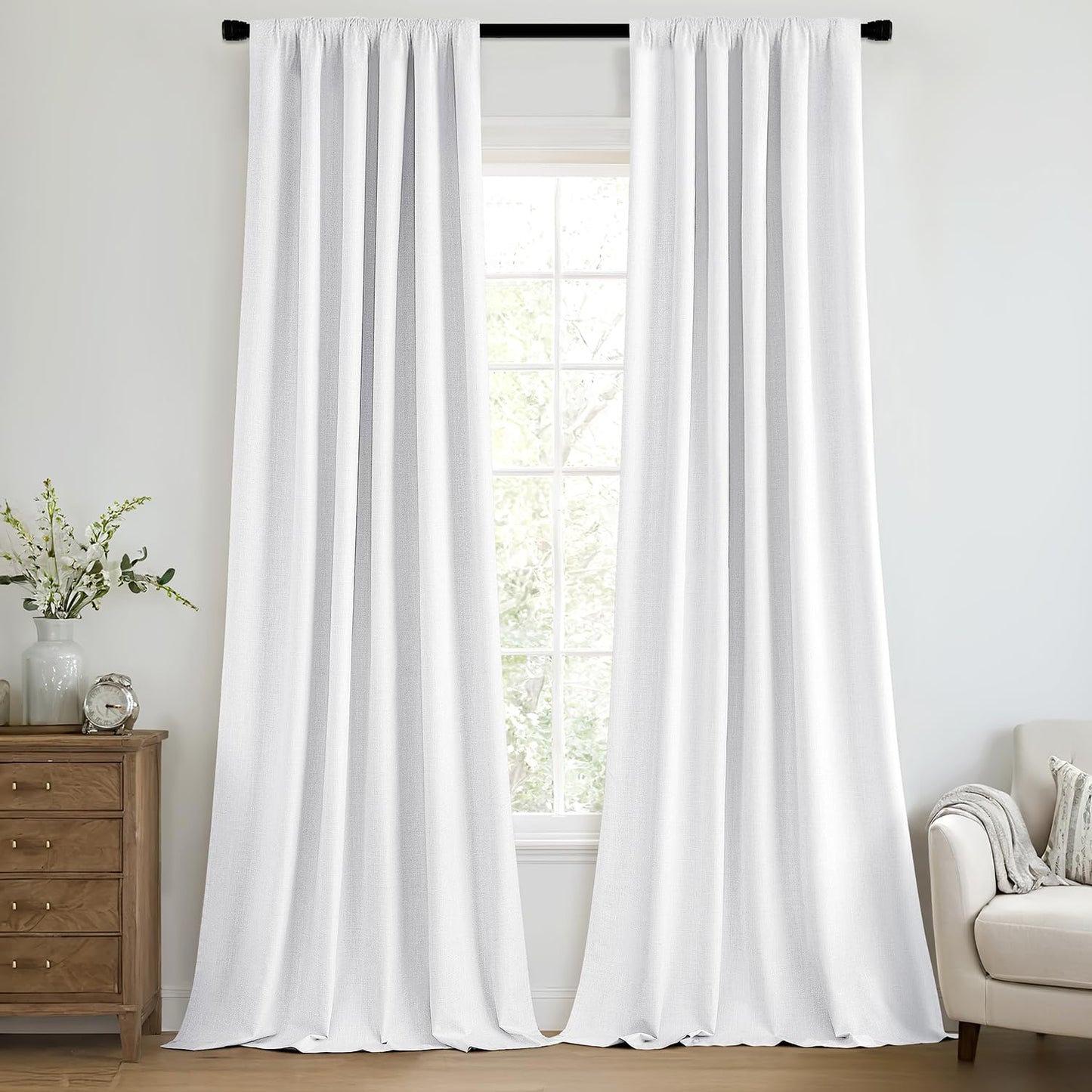 MIULEE Blackout Curtains 96" – Birch, 2 Panels