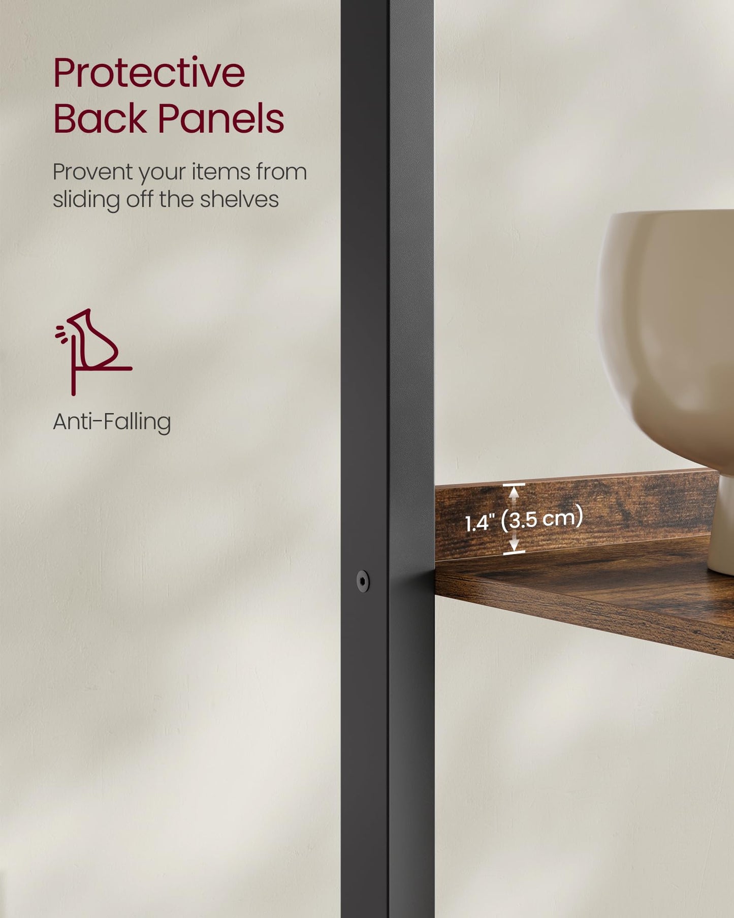 VASAGLE 5-Tier Ladder Bookshelf