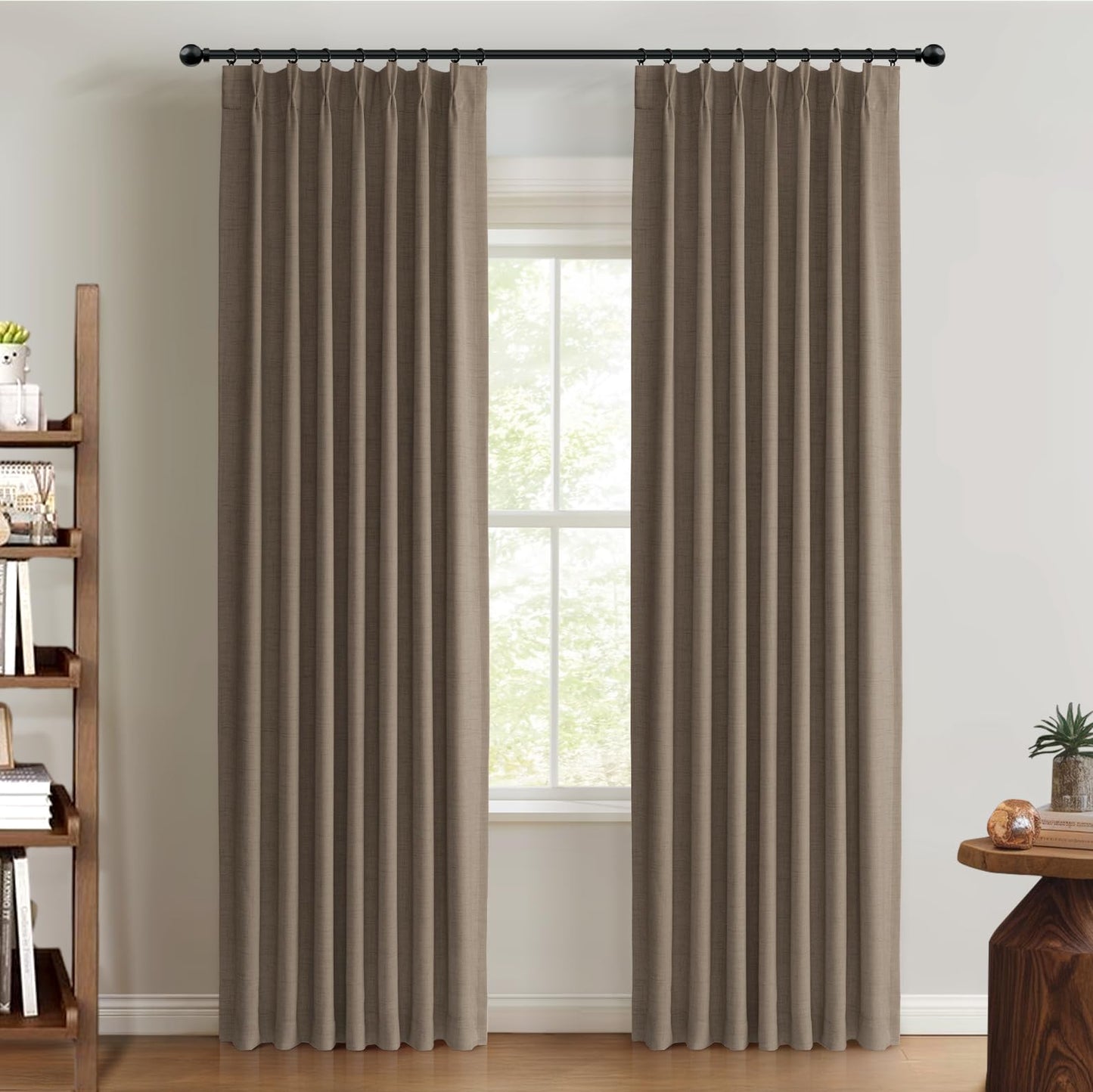 Blackout Linen Curtains 2-Pack, 90"