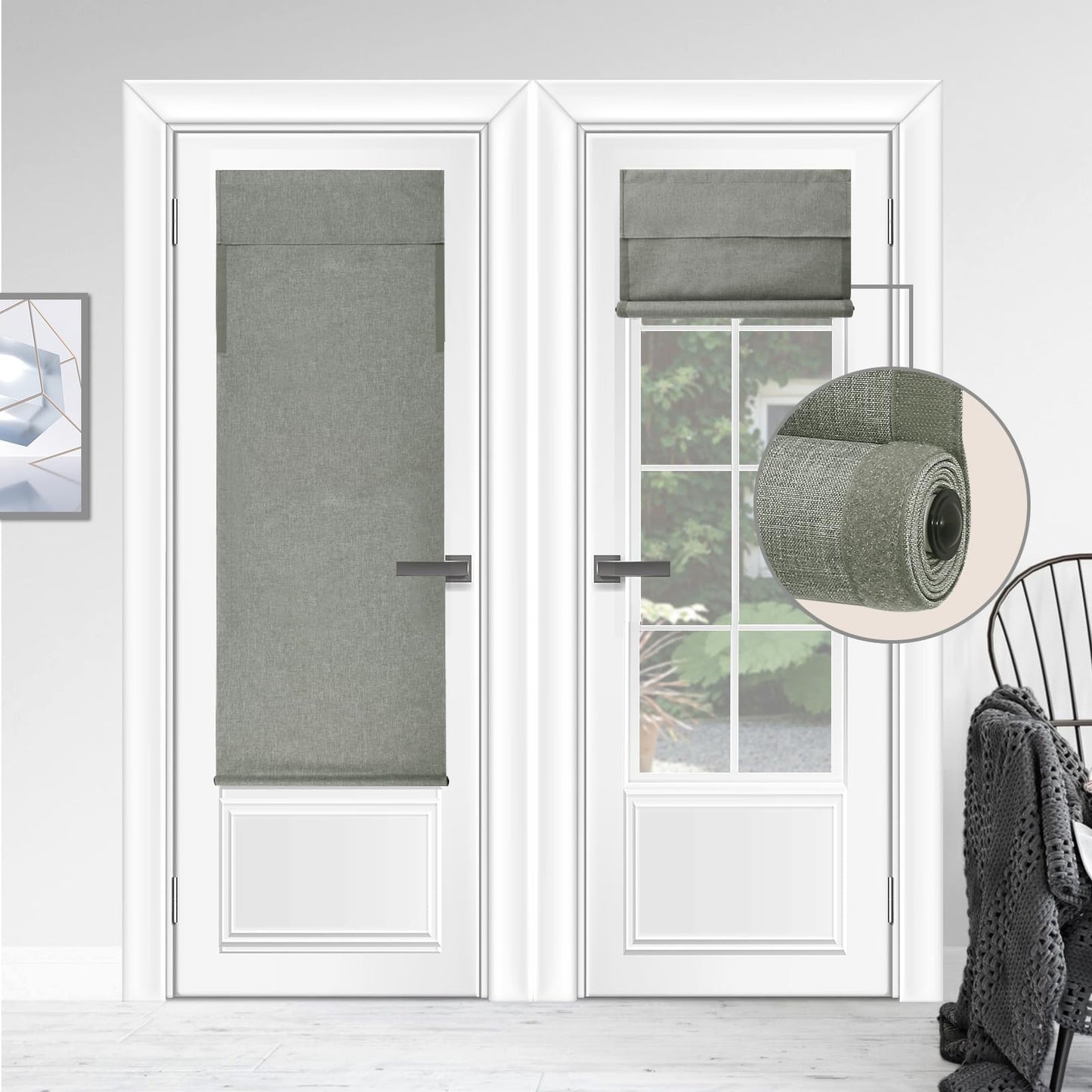 WDFour French Door Curtain – Light Gray