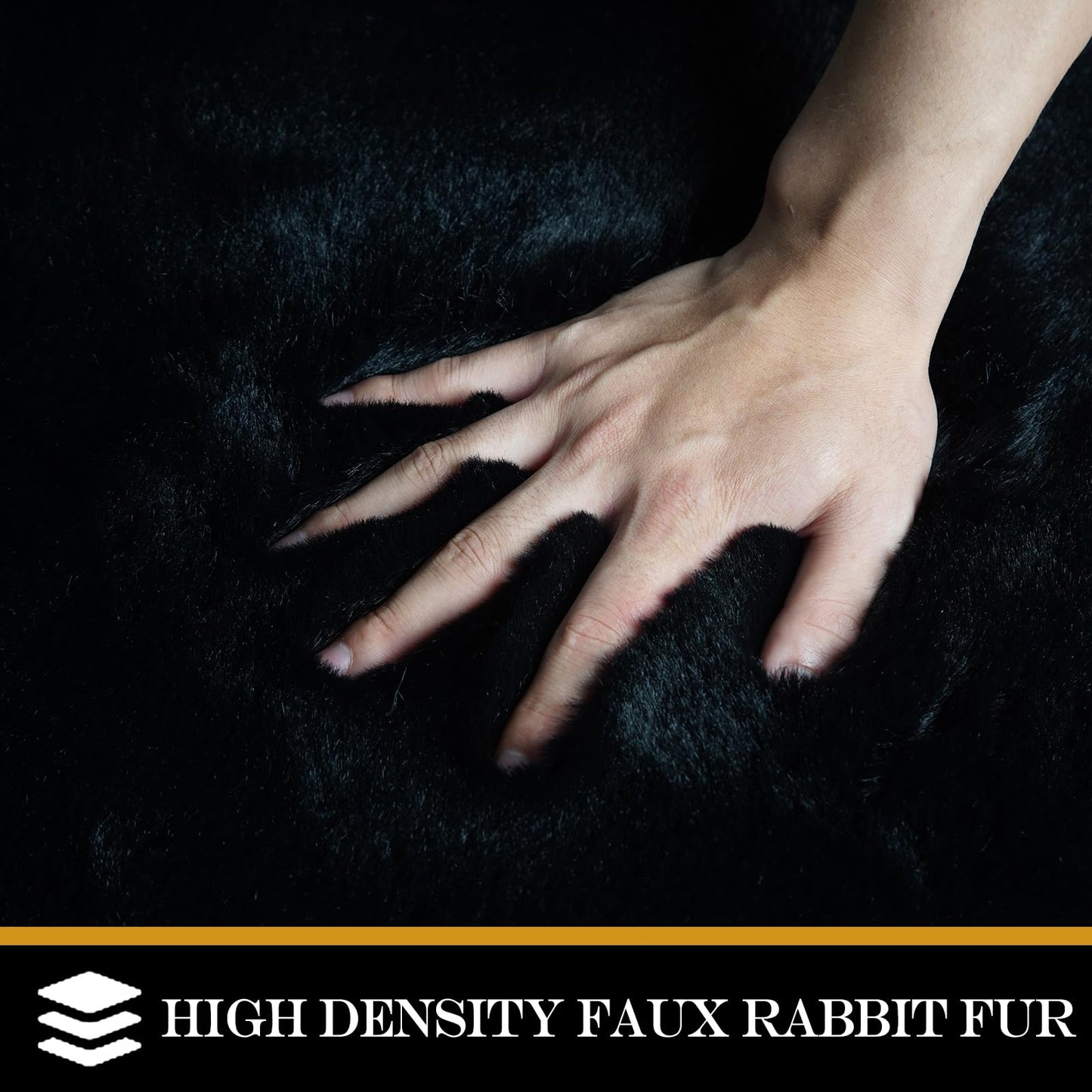 Latepis 3ft White Faux Fur Round Rug