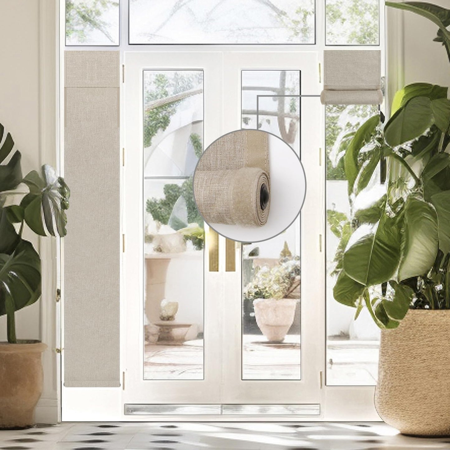 WDFour French Door Curtain – Light Gray