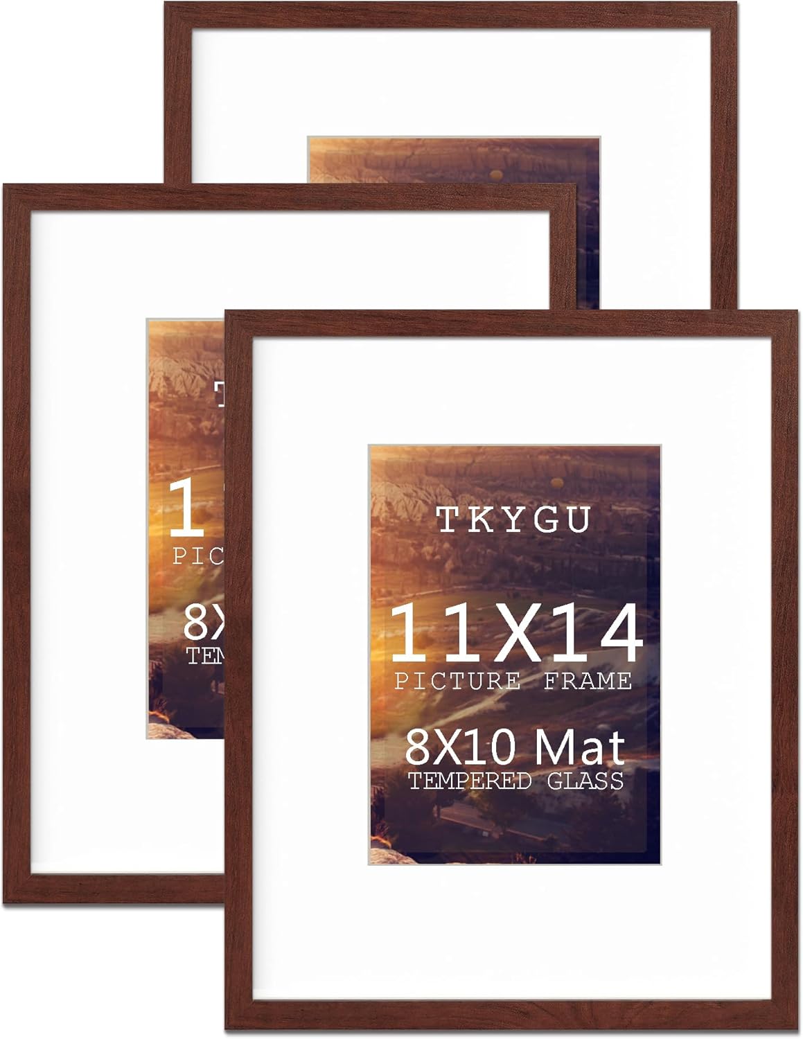 3-Pack 4x6 Black Wooden Photo Frames