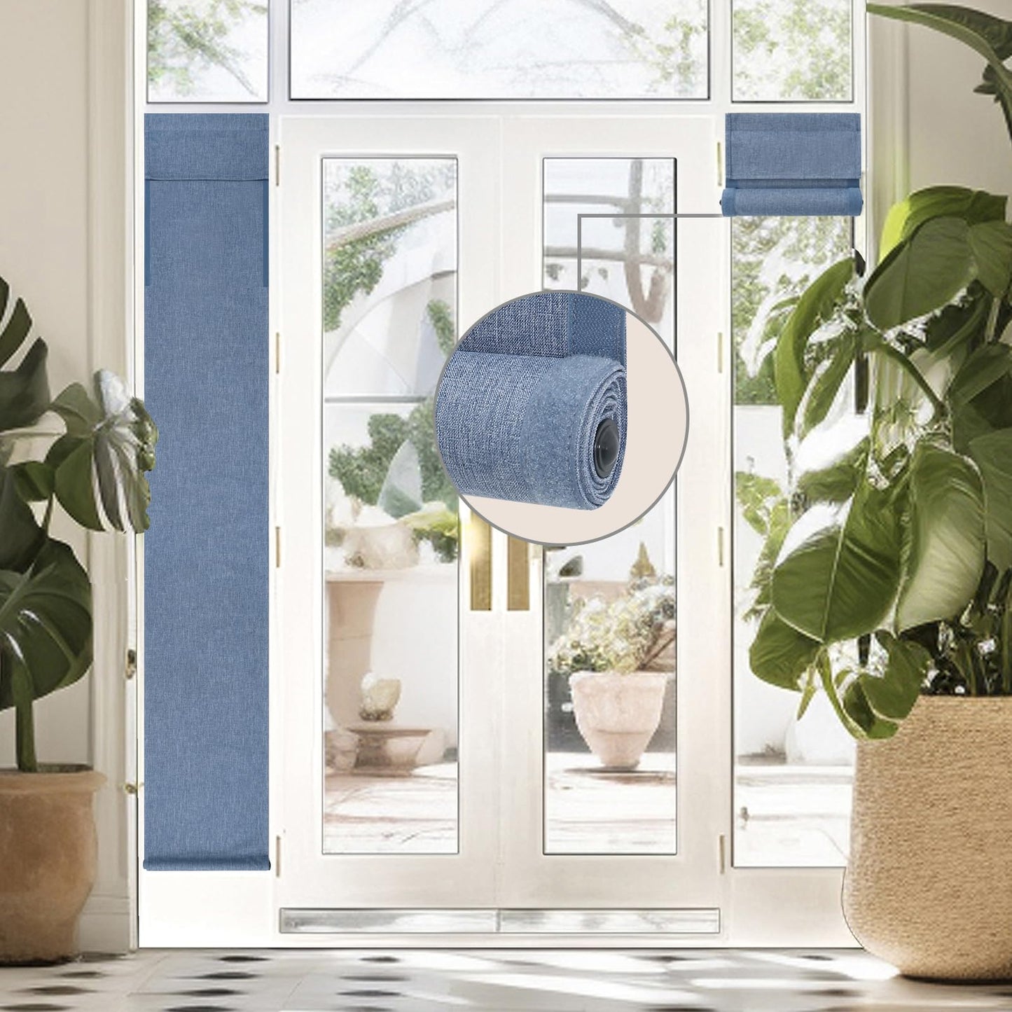 WDFour French Door Curtain – Light Gray