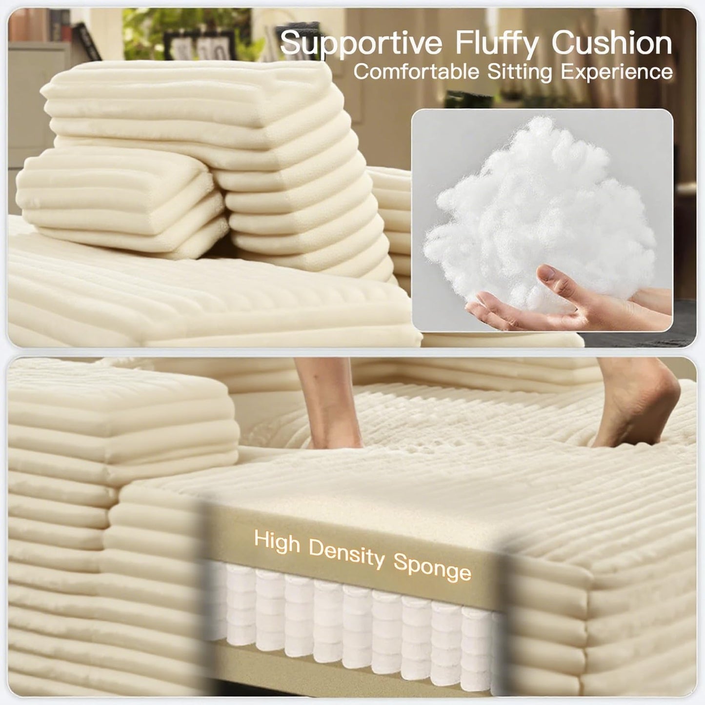 68" Beige Chaise Lounge Chair