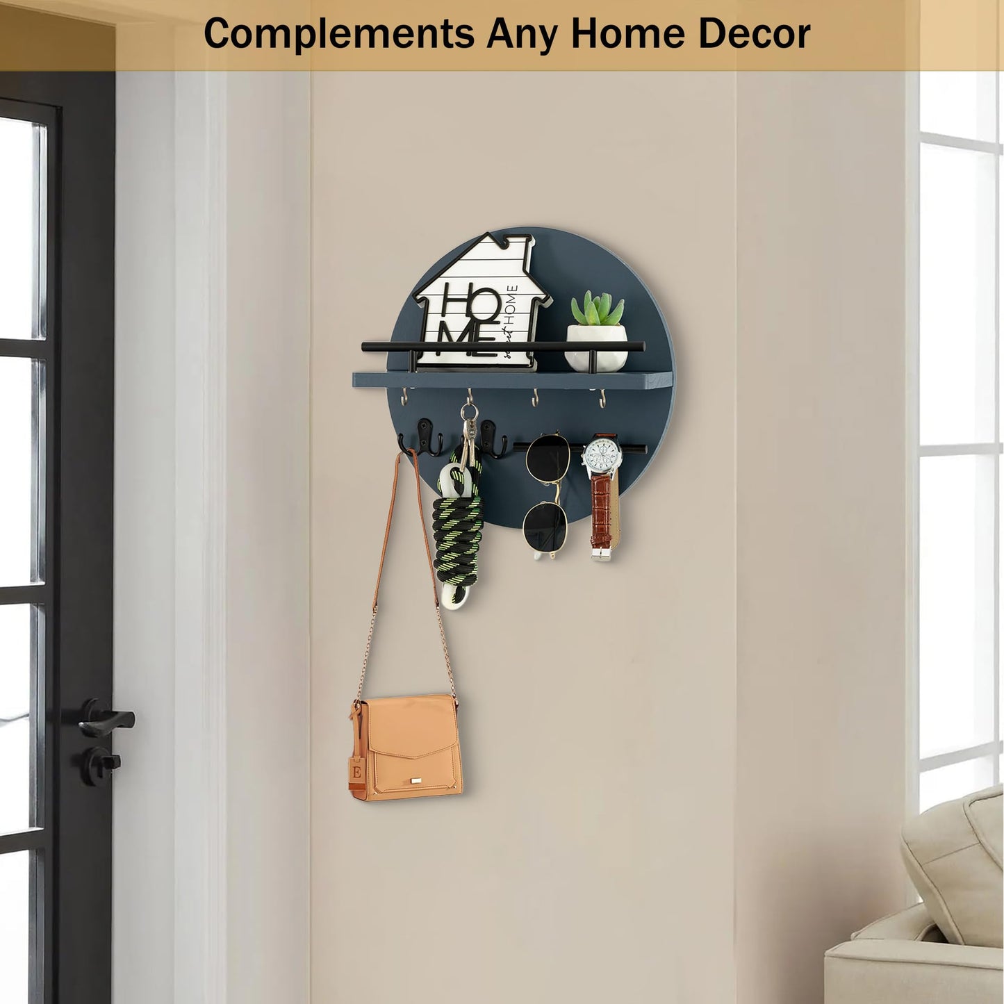 Wall Key & Mail Holder – Rustic