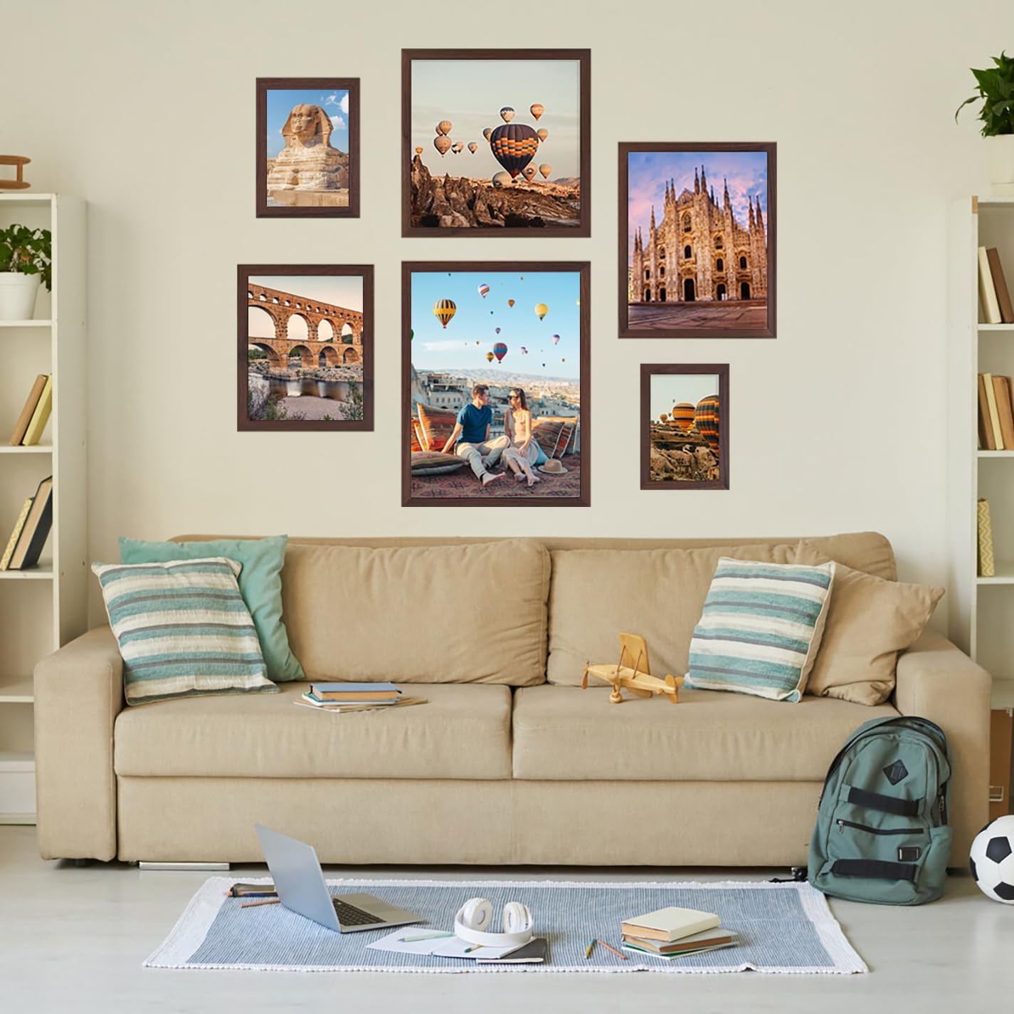 3-Pack 4x6 Black Wooden Photo Frames