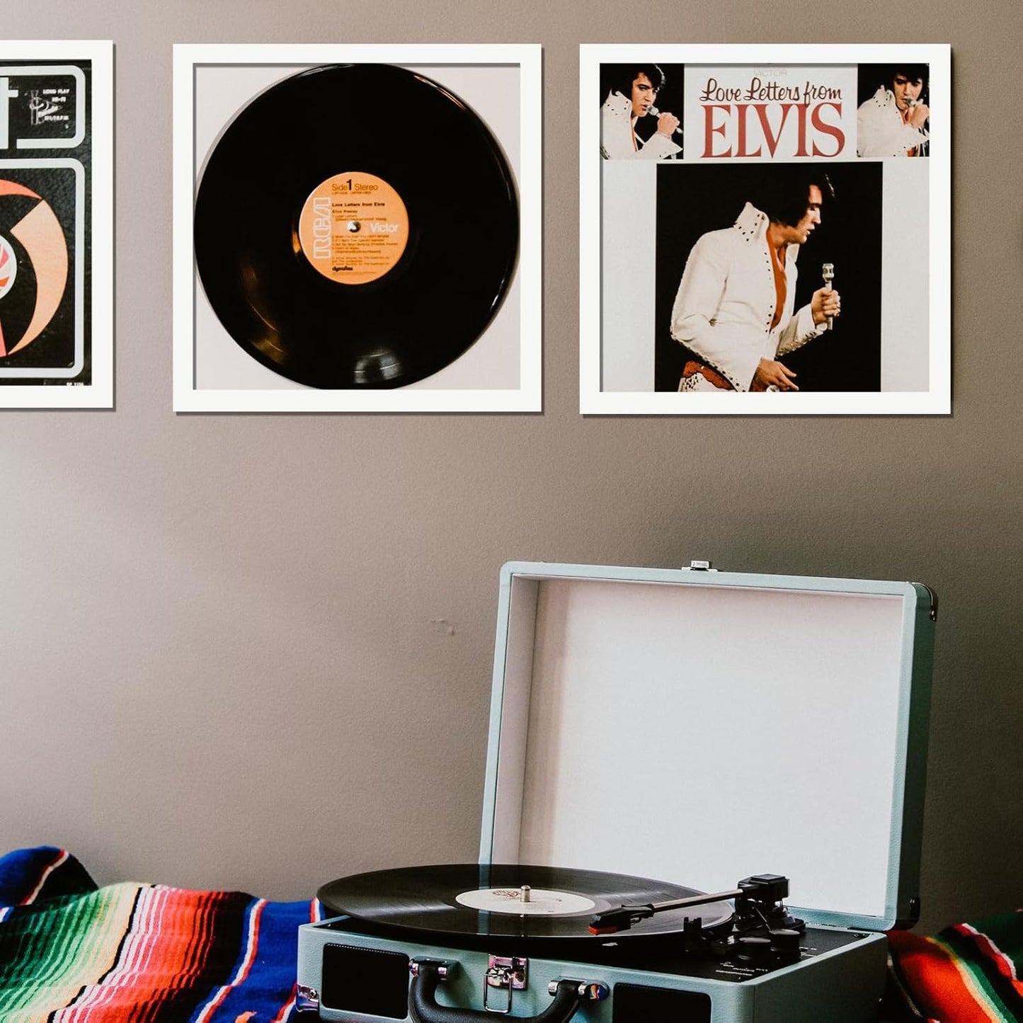 4-Pack 12.5" White Vinyl Record Frames