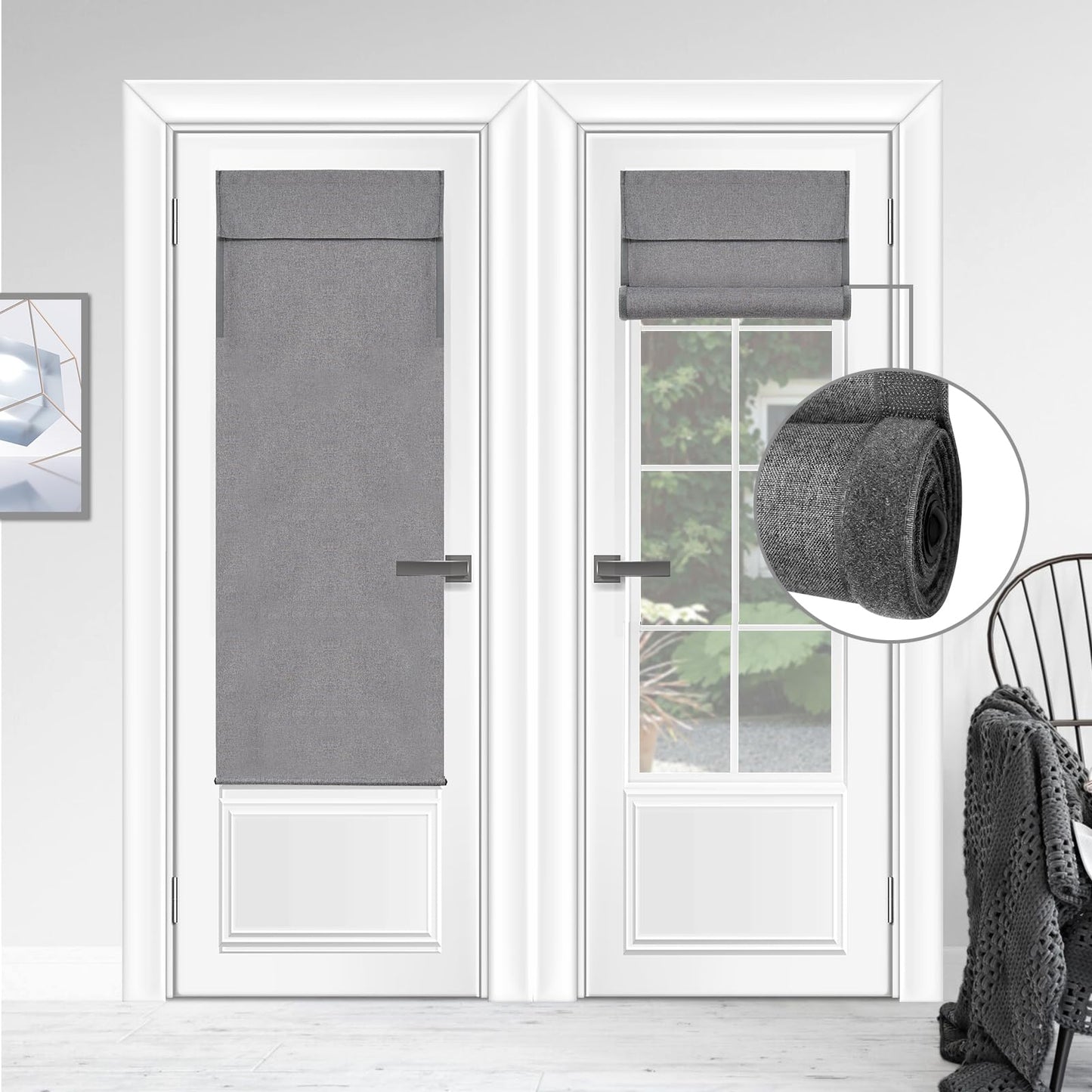 WDFour French Door Curtain – Light Gray