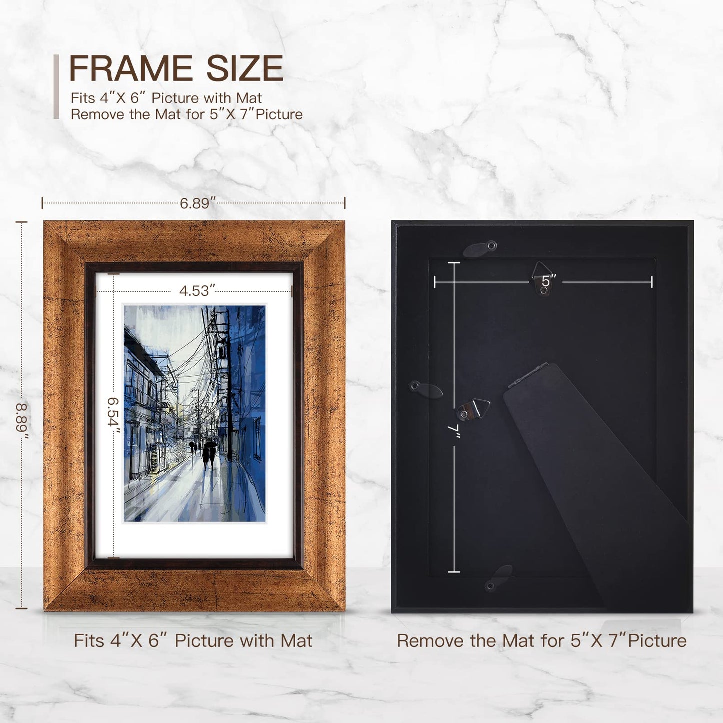 XUANLUO 4-Pack 5x7 Photo Frames