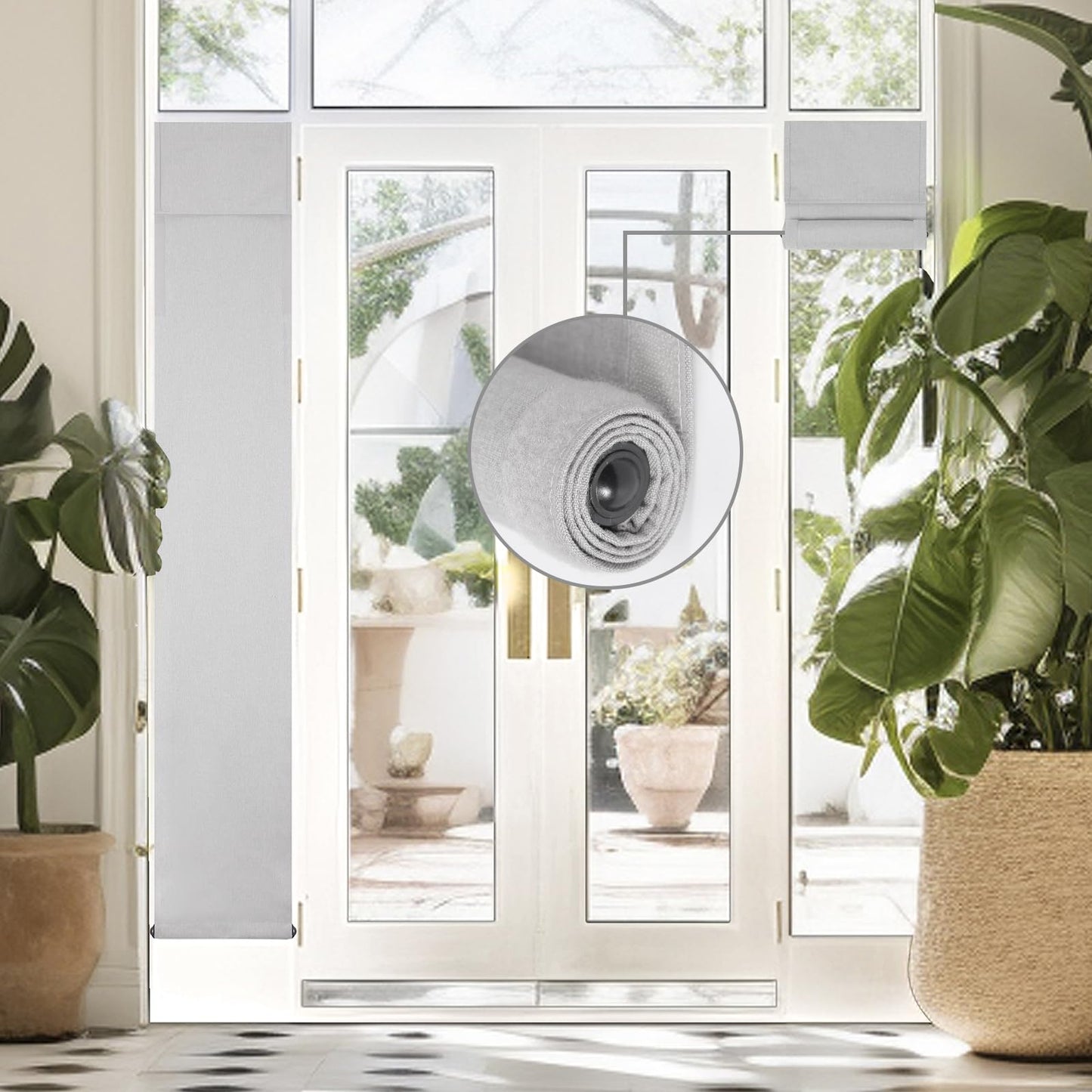 WDFour French Door Curtain – Light Gray