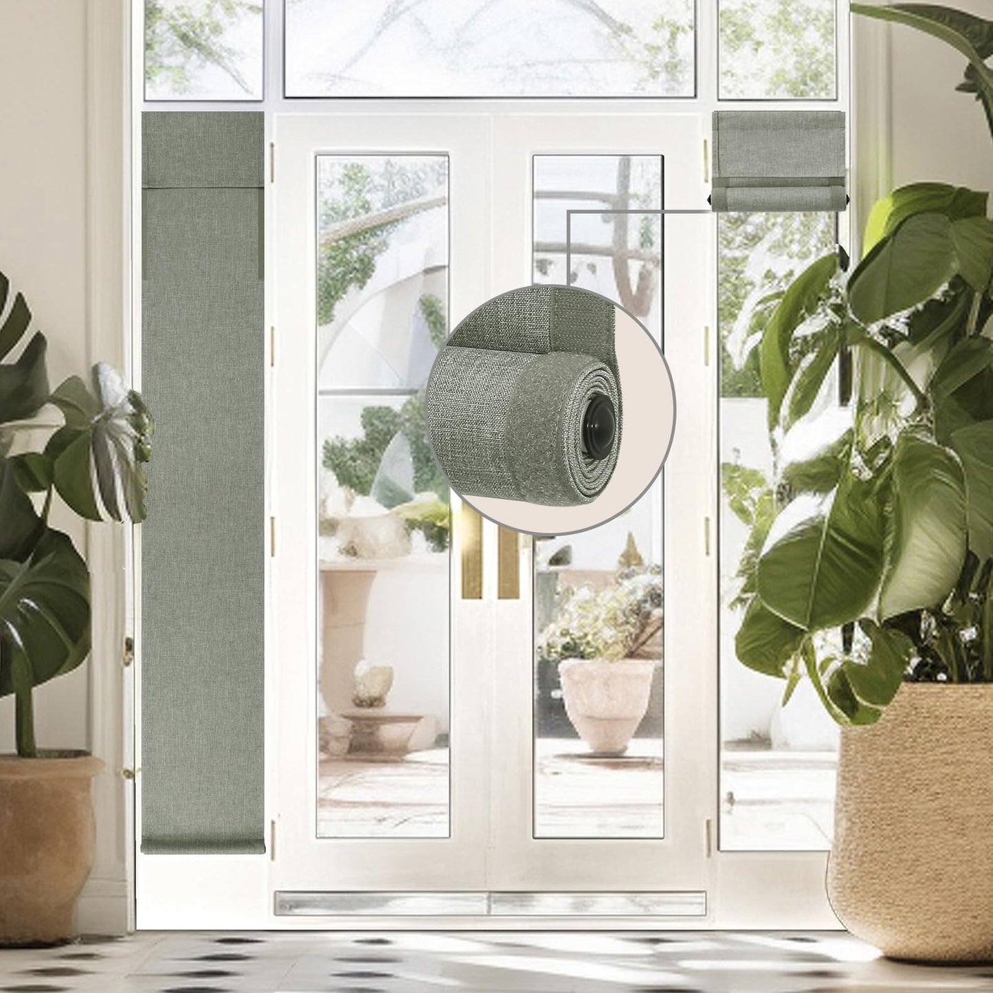 WDFour French Door Curtain – Light Gray