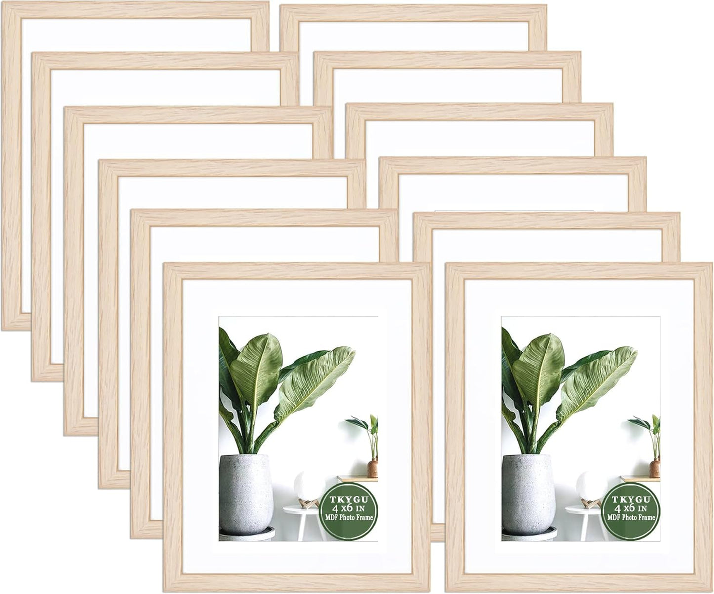 3-Pack 4x6 Black Wooden Photo Frames