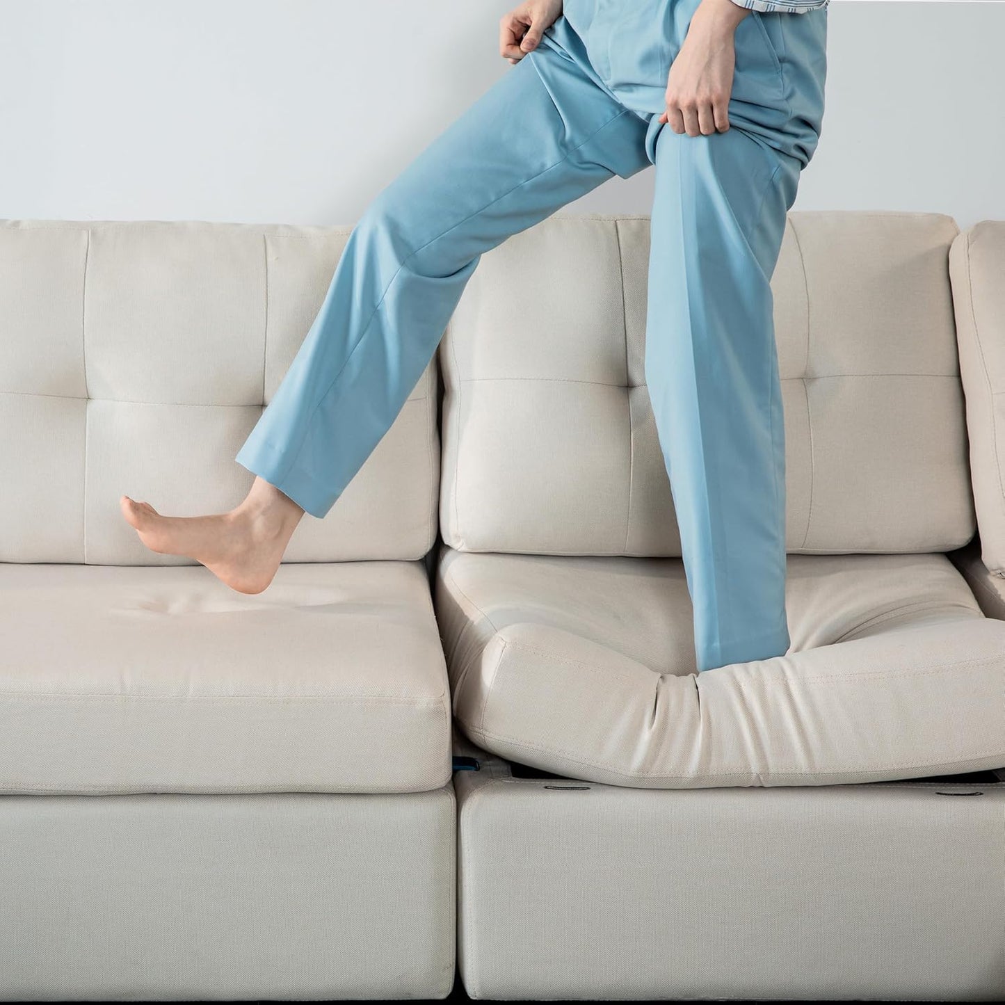 LINSY HOME Modular Sectional Sofa – Dark Gray