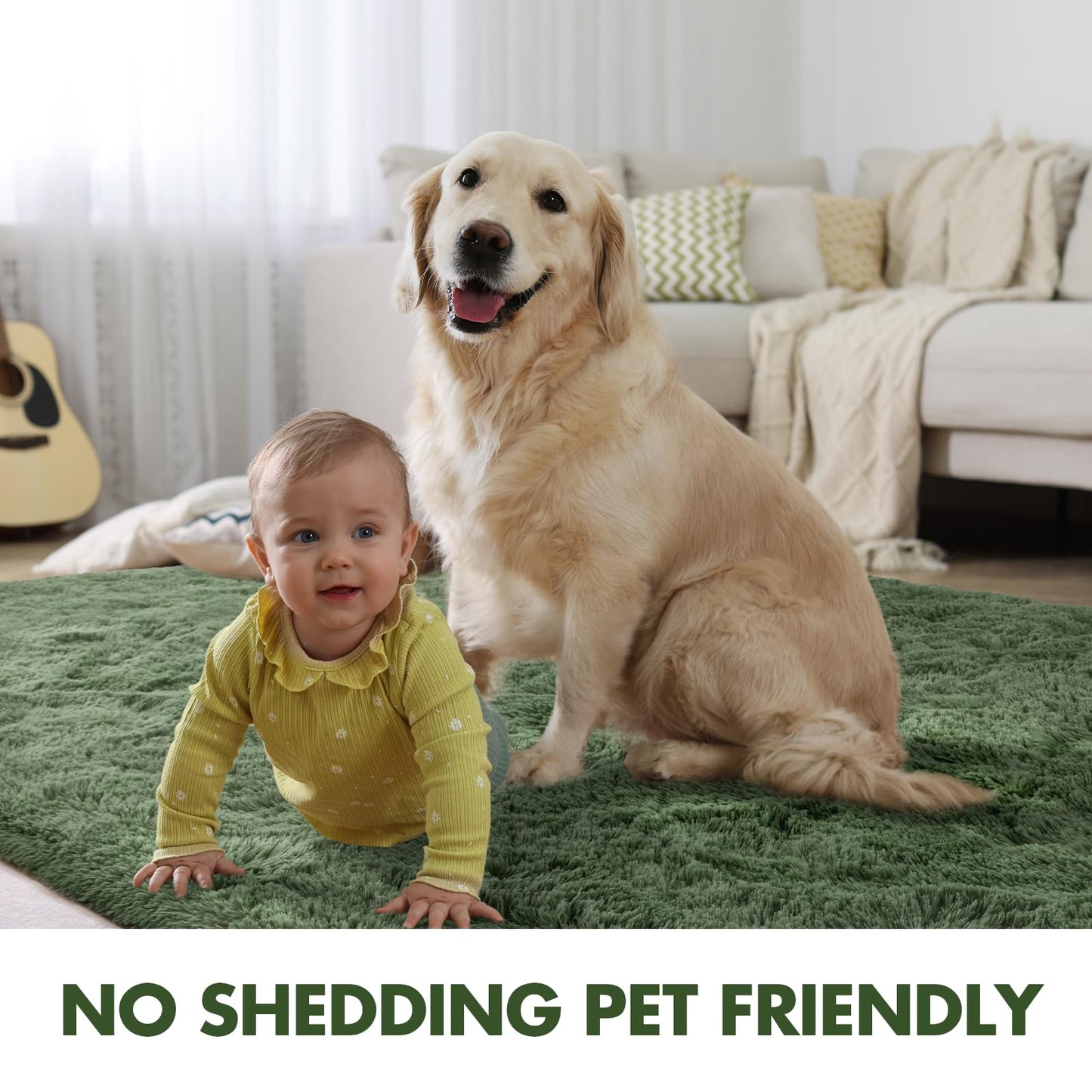 6x9 Ft Dark Grey Shag Area Rug