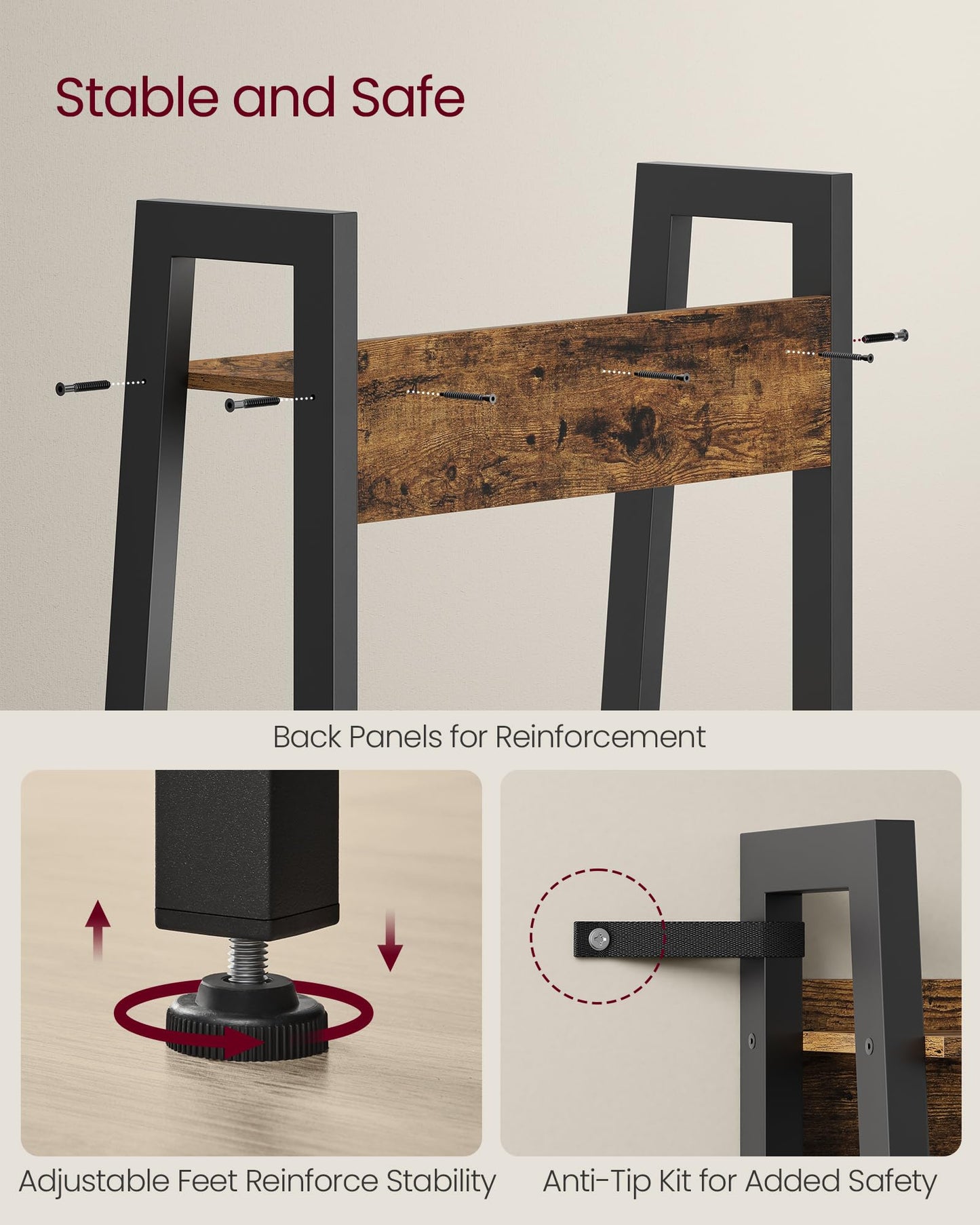 VASAGLE 5-Tier Ladder Bookshelf