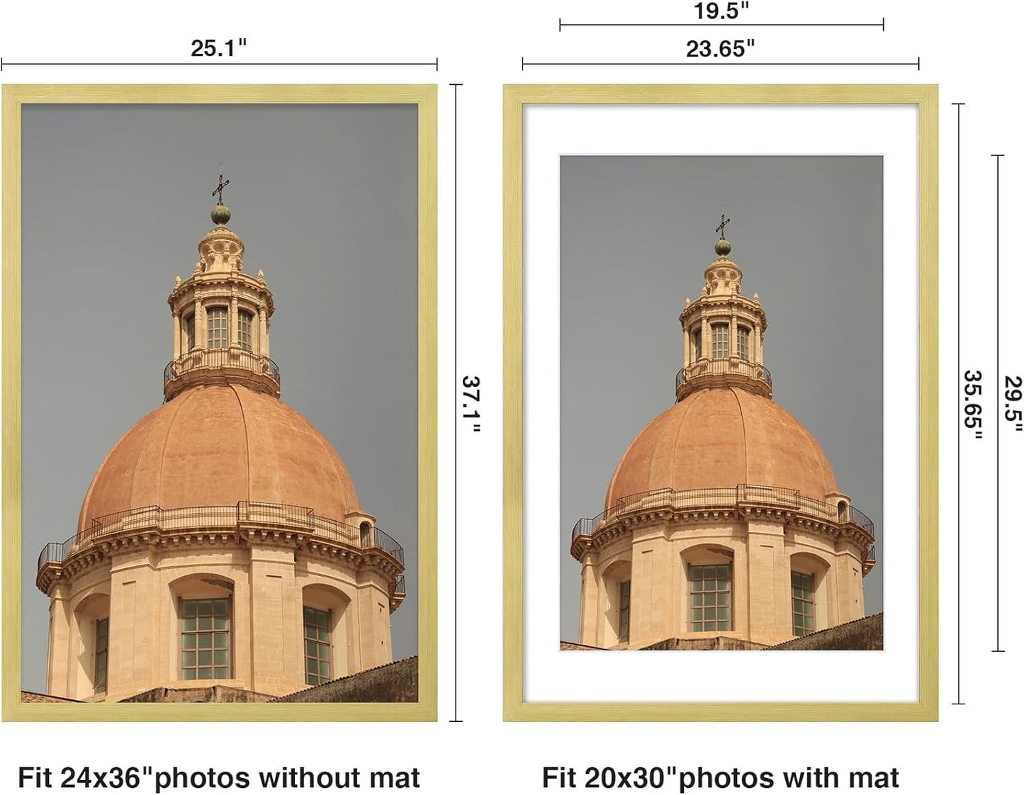 Vittanly 2-Pack Black 11x14 Frames