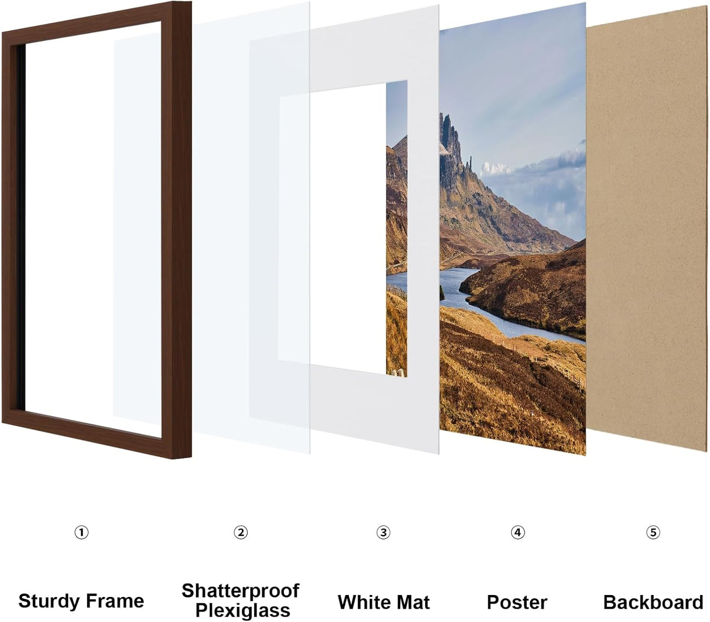 Vittanly 2-Pack Black 11x14 Frames