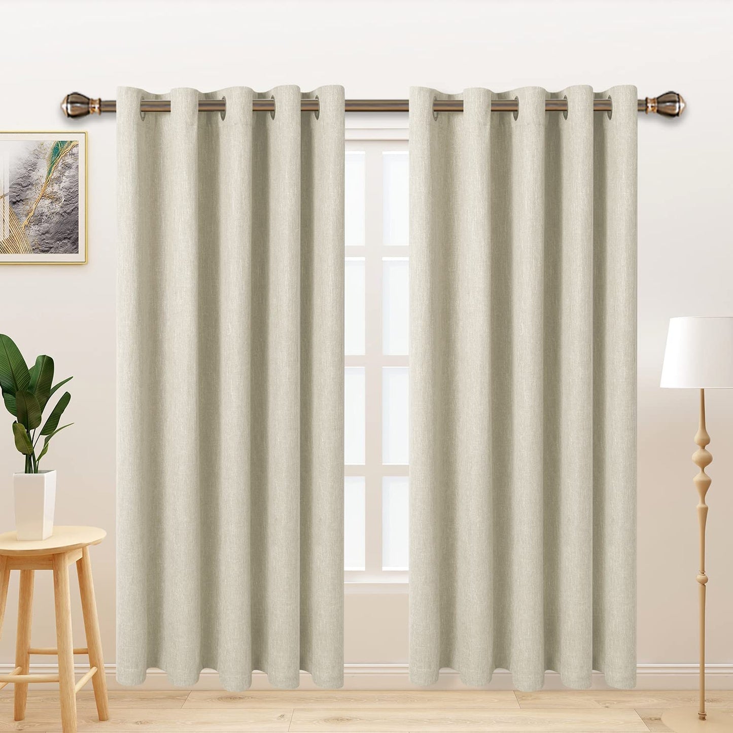 LORDTEX Blackout Curtains – Ivory, 2 Panels