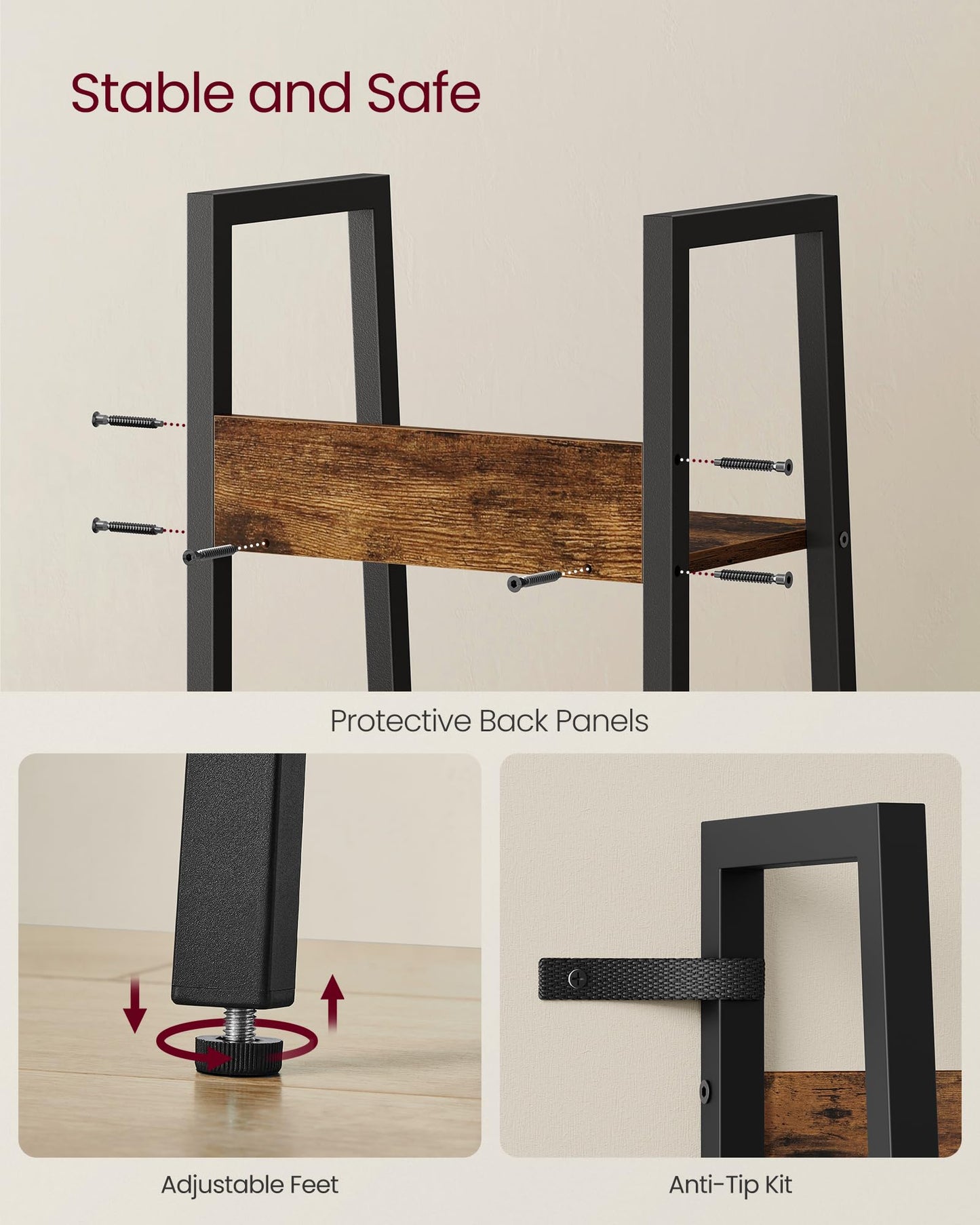 VASAGLE 5-Tier Ladder Bookshelf