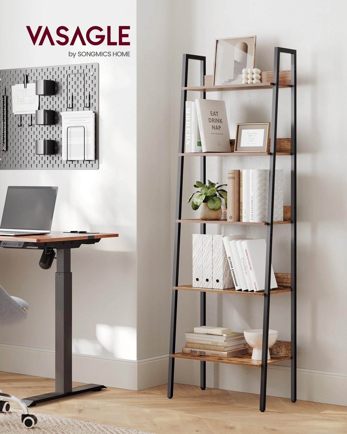 VASAGLE 5-Tier Ladder Bookshelf
