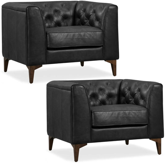 POLY & BARK 74" Leather Sofa – Cognac Tan