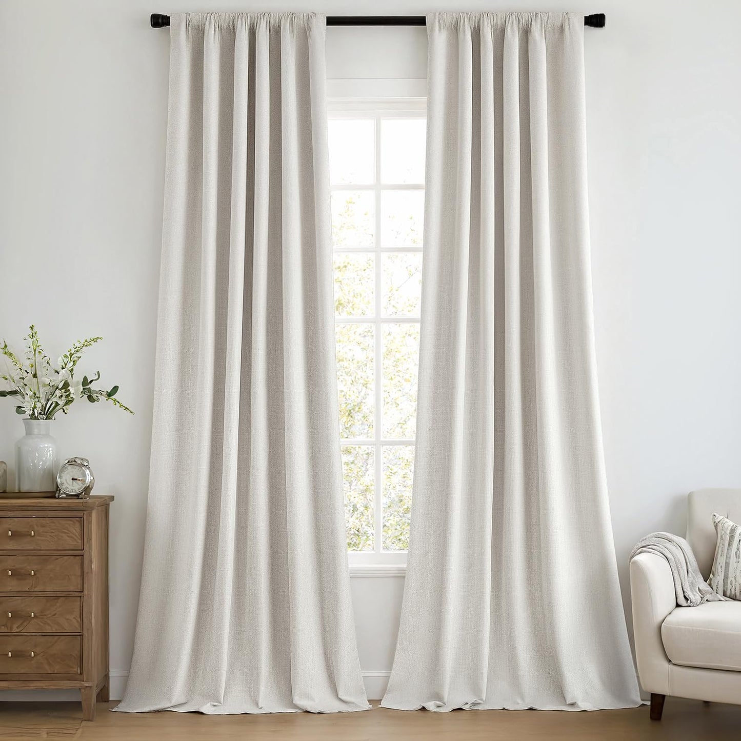 MIULEE Blackout Curtains 96" – Birch, 2 Panels