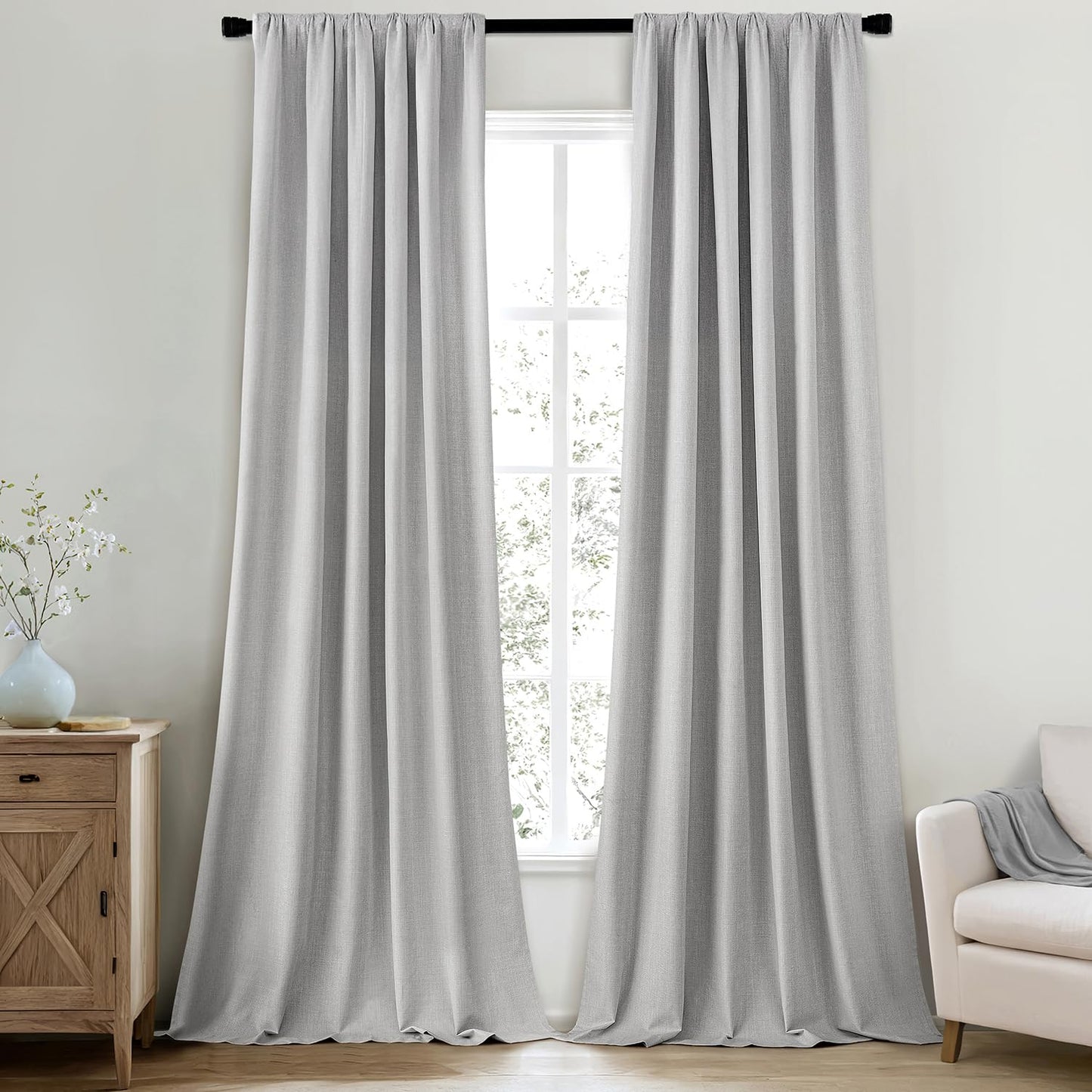 MIULEE Blackout Curtains 96" – Birch, 2 Panels