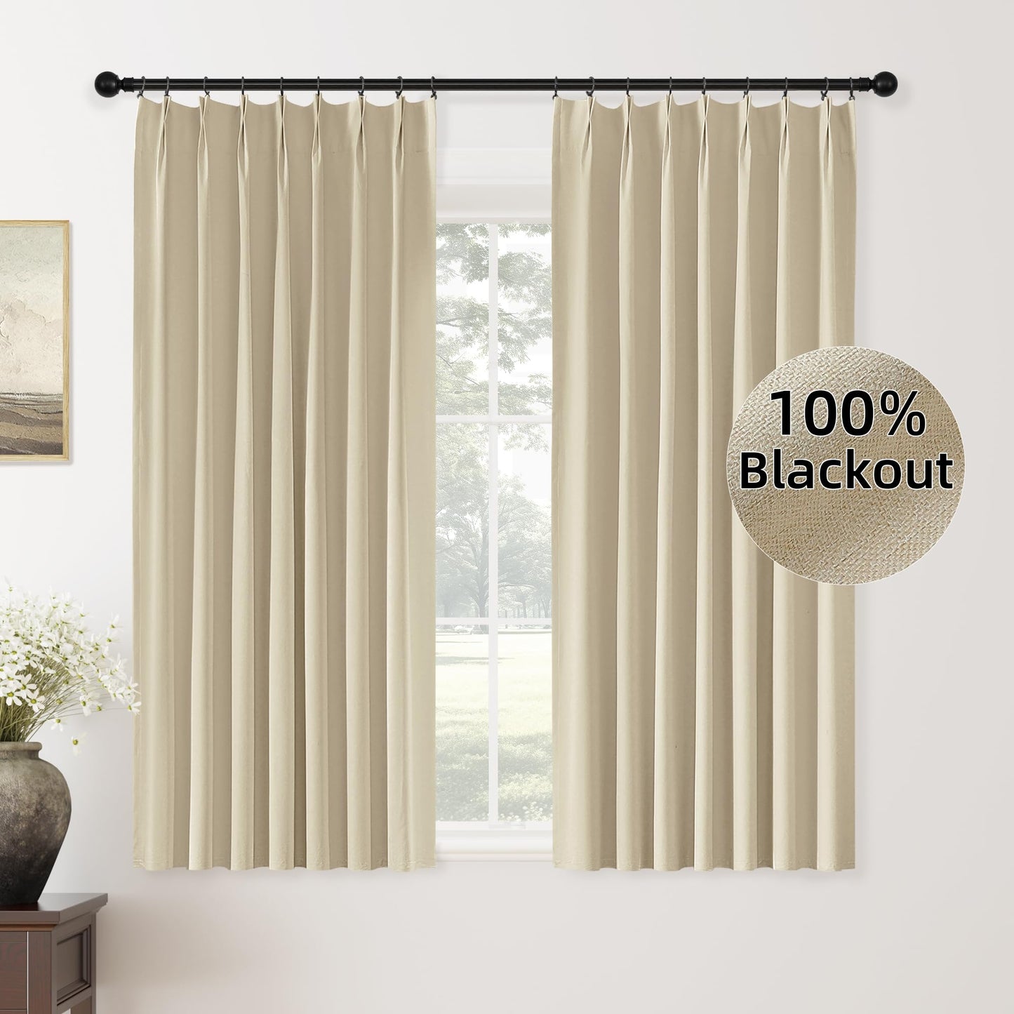 ChrisDowa Blackout Curtains 102" – 2 Panels