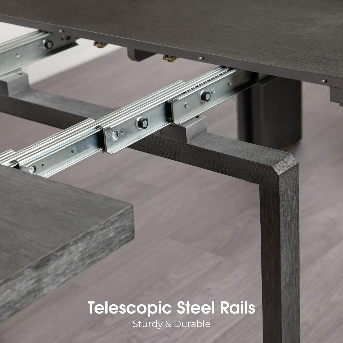 White Extendable Dining Table & Bench