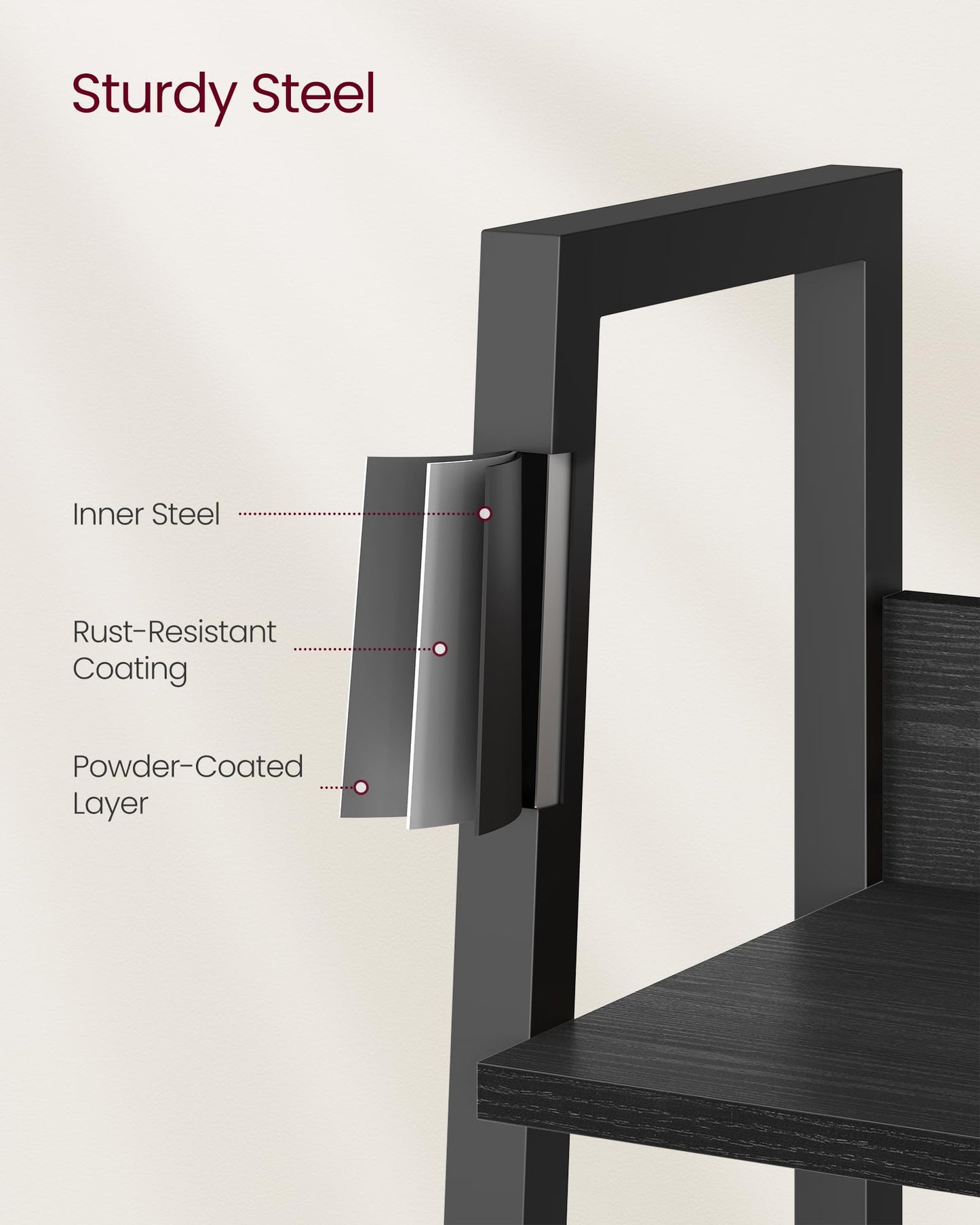 VASAGLE 5-Tier Ladder Bookshelf