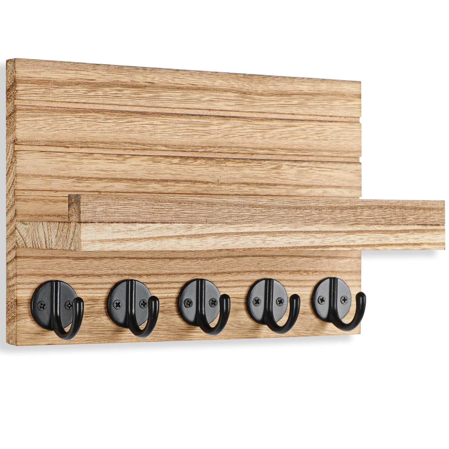 Wall Key & Mail Holder – Wood
