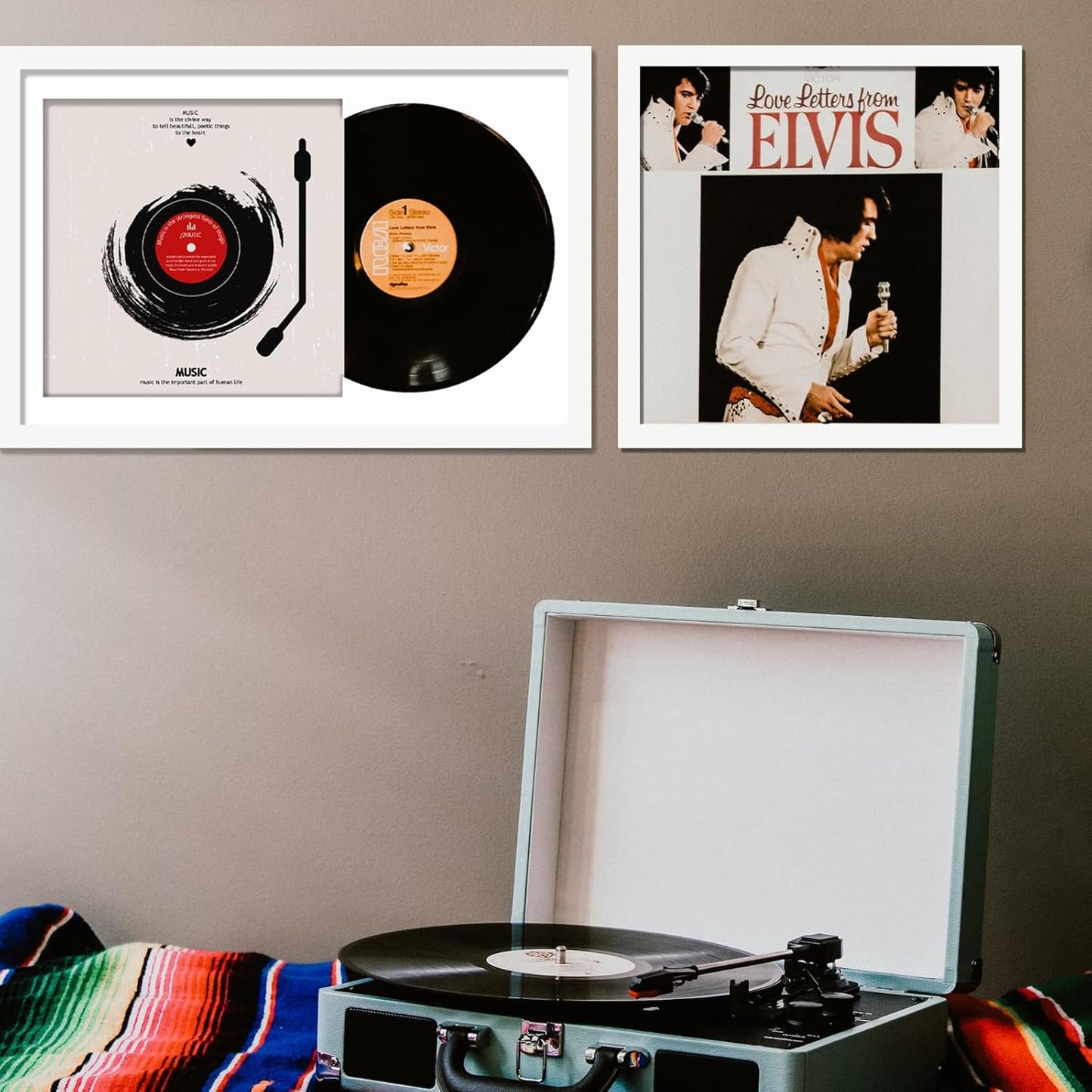 4-Pack 12.5" White Vinyl Record Frames