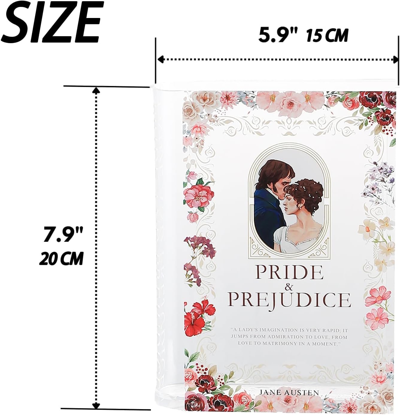 Clear 3-Piece Acrylic Book Vase Set