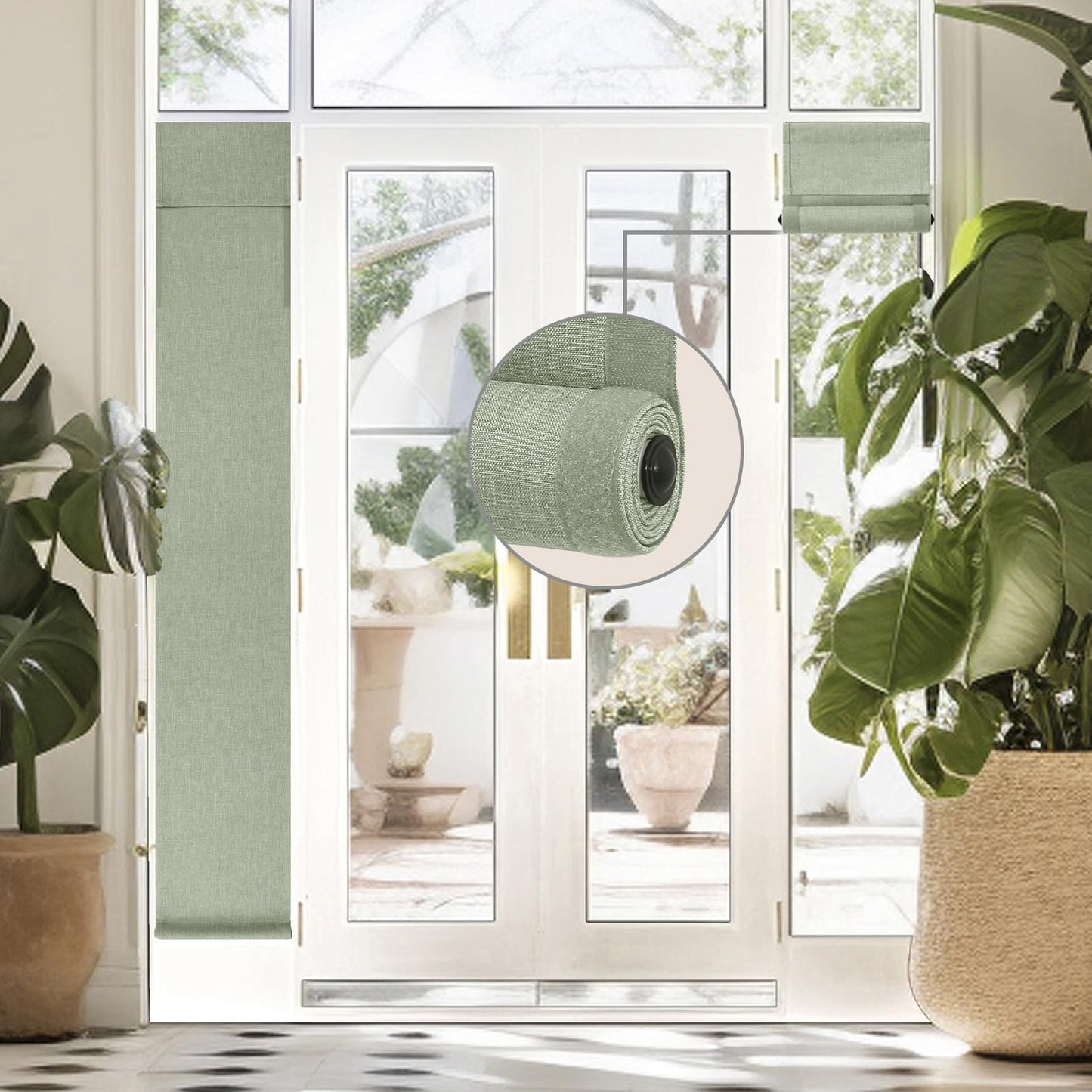 WDFour French Door Curtain – Light Gray