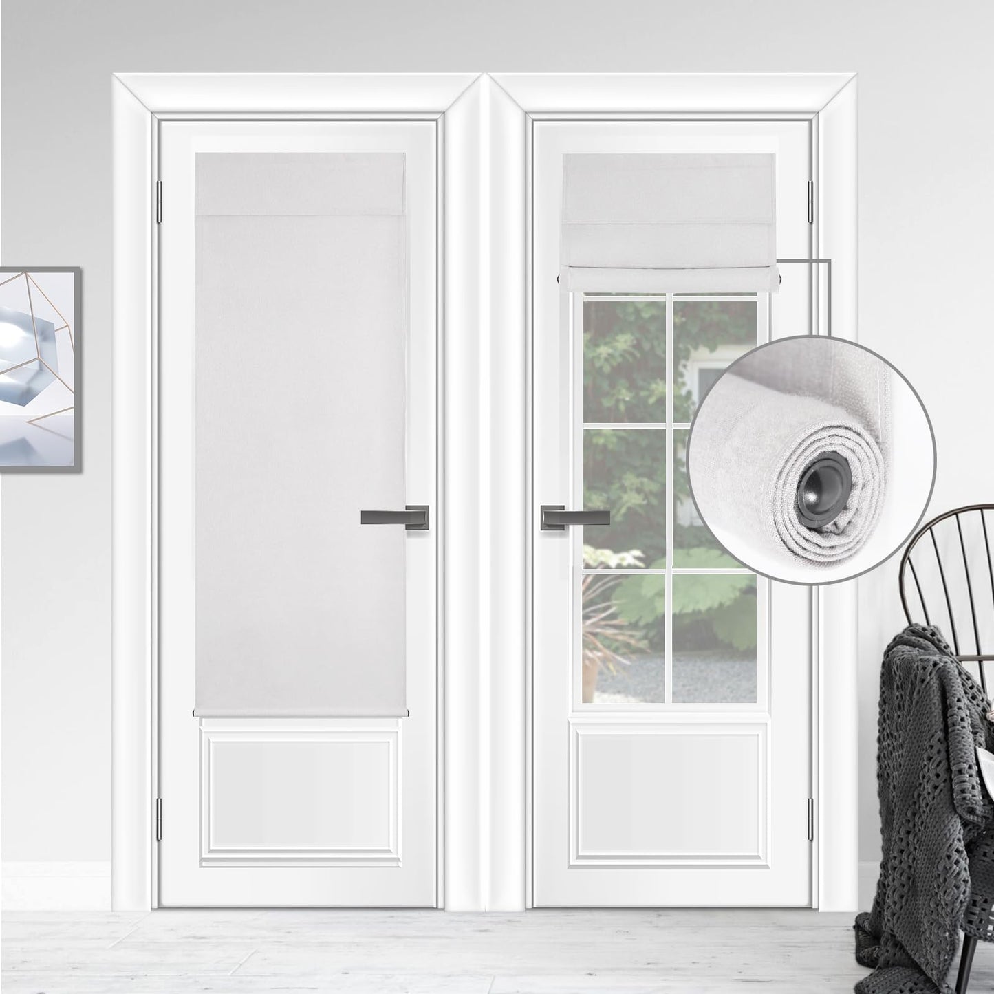 WDFour French Door Curtain – Light Gray