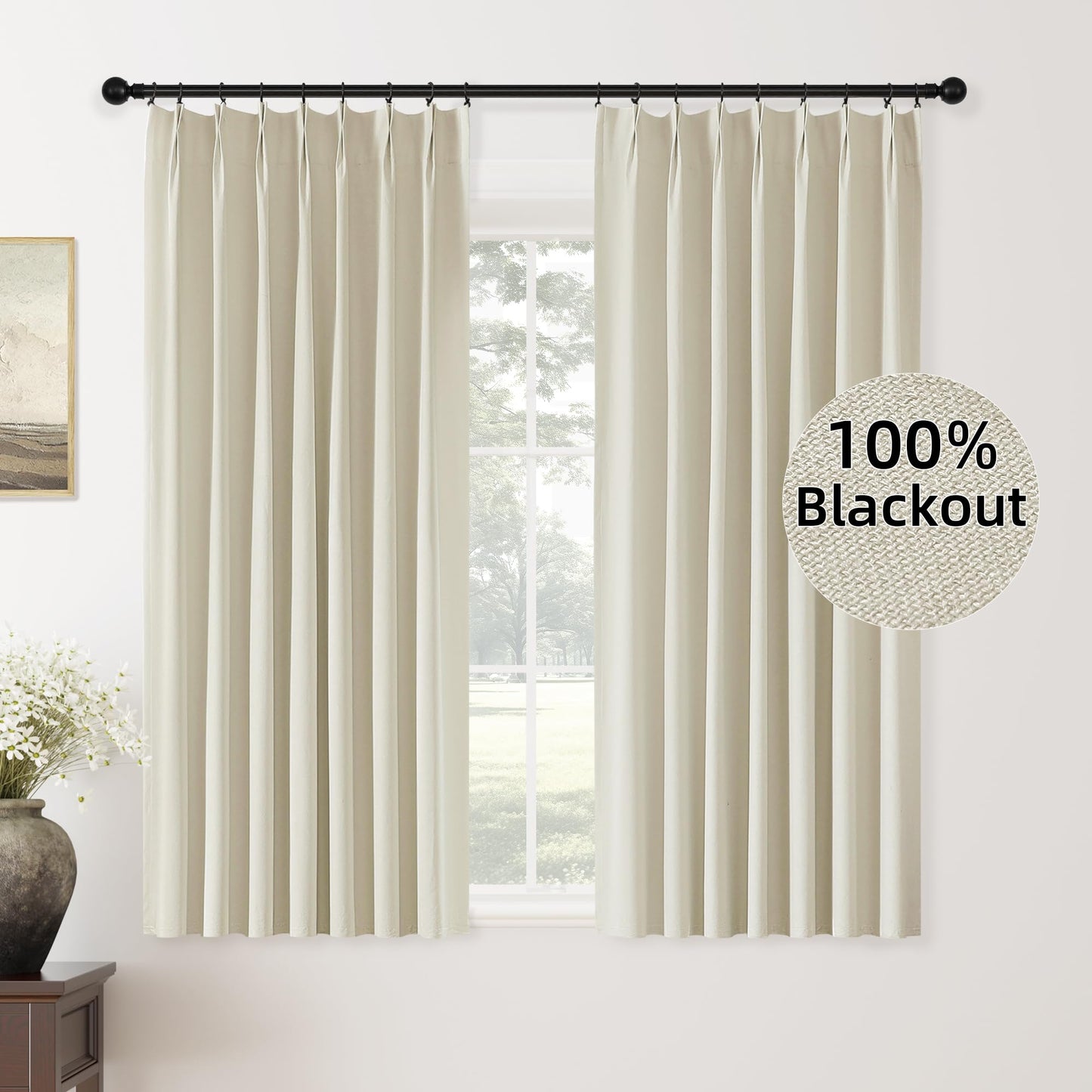ChrisDowa Blackout Curtains 102" – 2 Panels