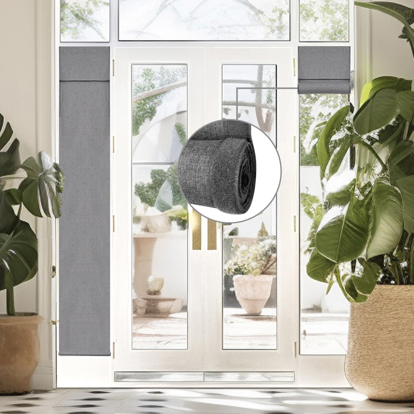 WDFour French Door Curtain – Light Gray