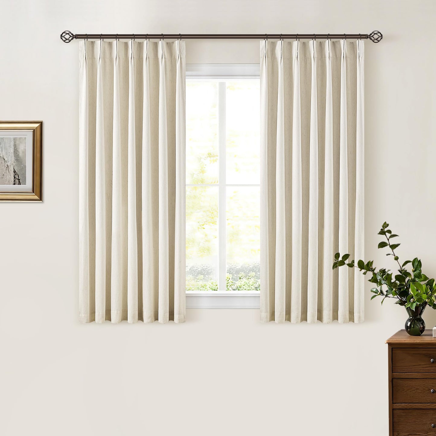 Linen Blackout Curtains 84" 2-Pack
