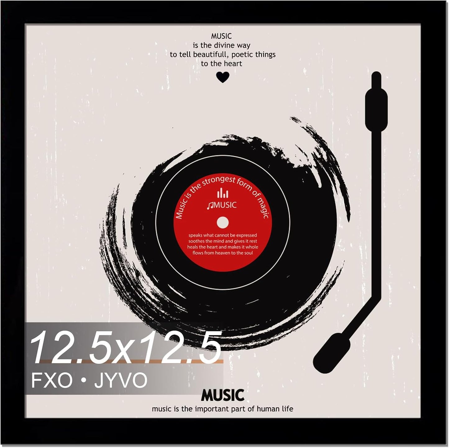 4-Pack 12.5" White Vinyl Record Frames