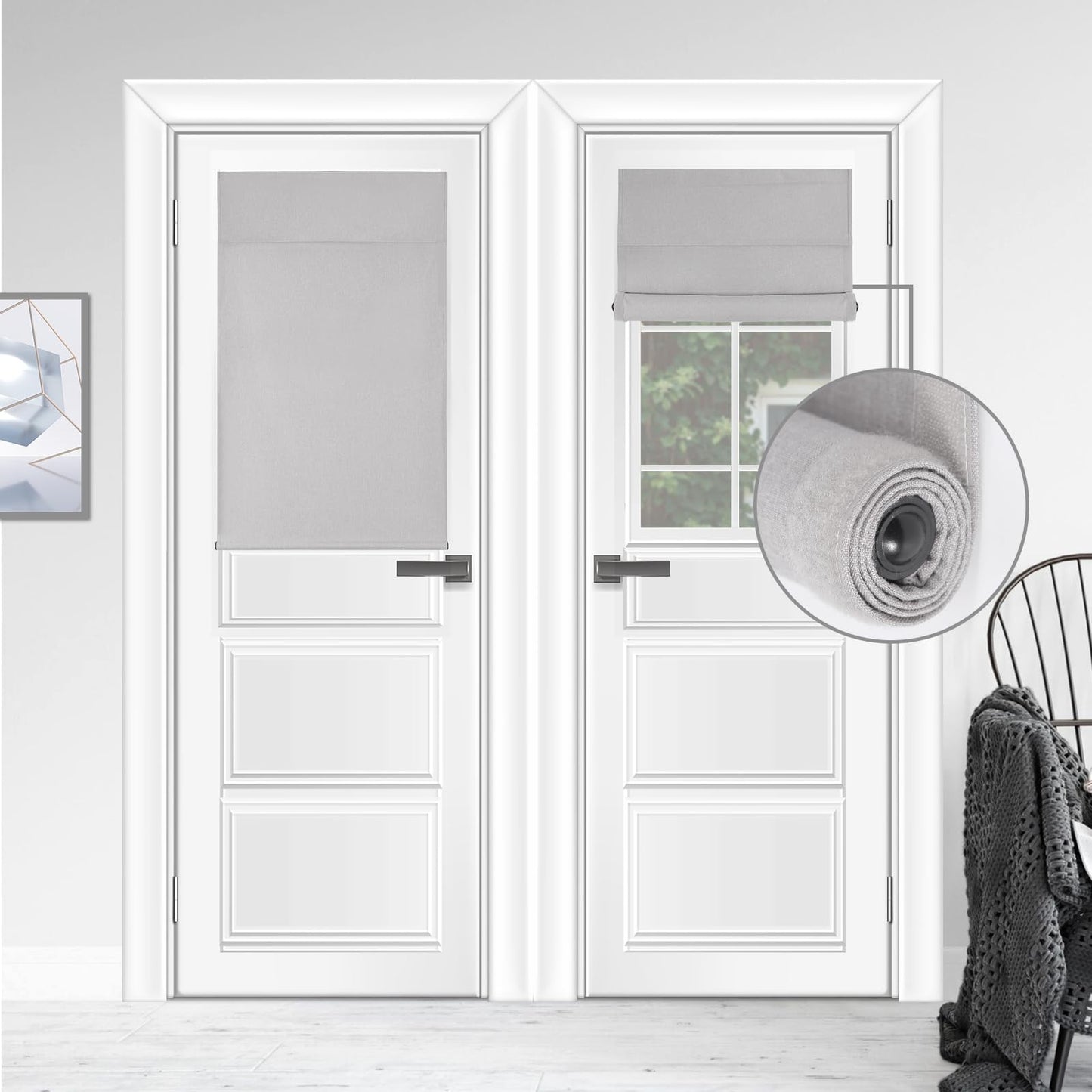 WDFour French Door Curtain – Light Gray