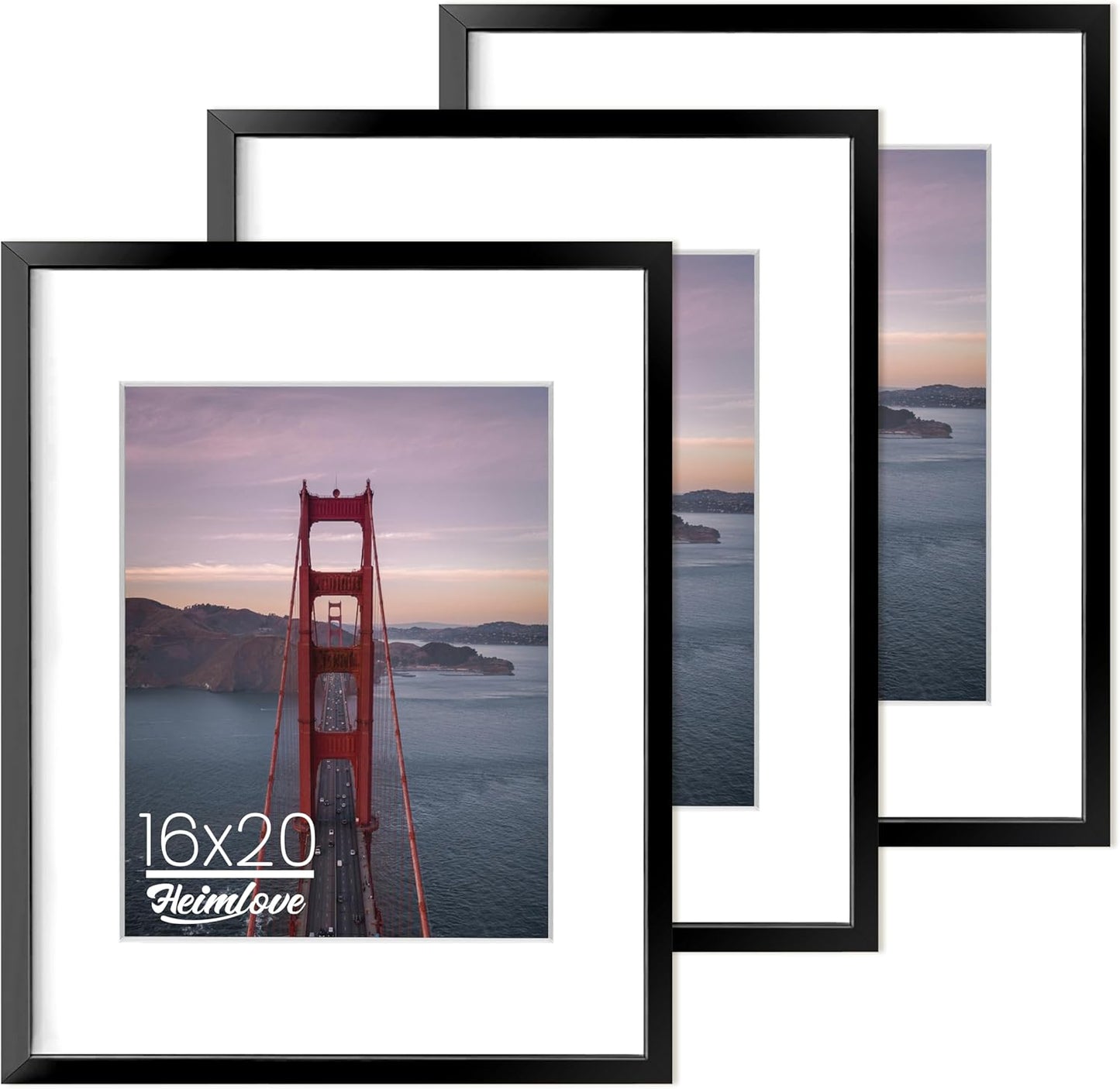 Heimlove 3-Pack 16x20 Black Metal Frames
