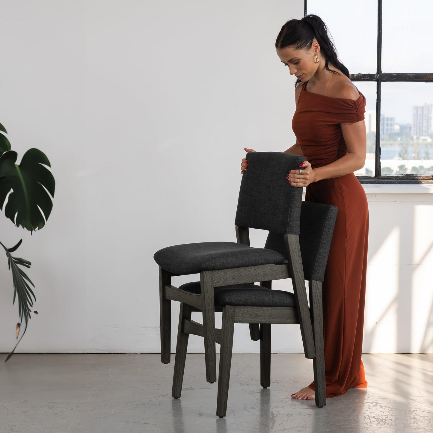 White Extendable Dining Table & Bench