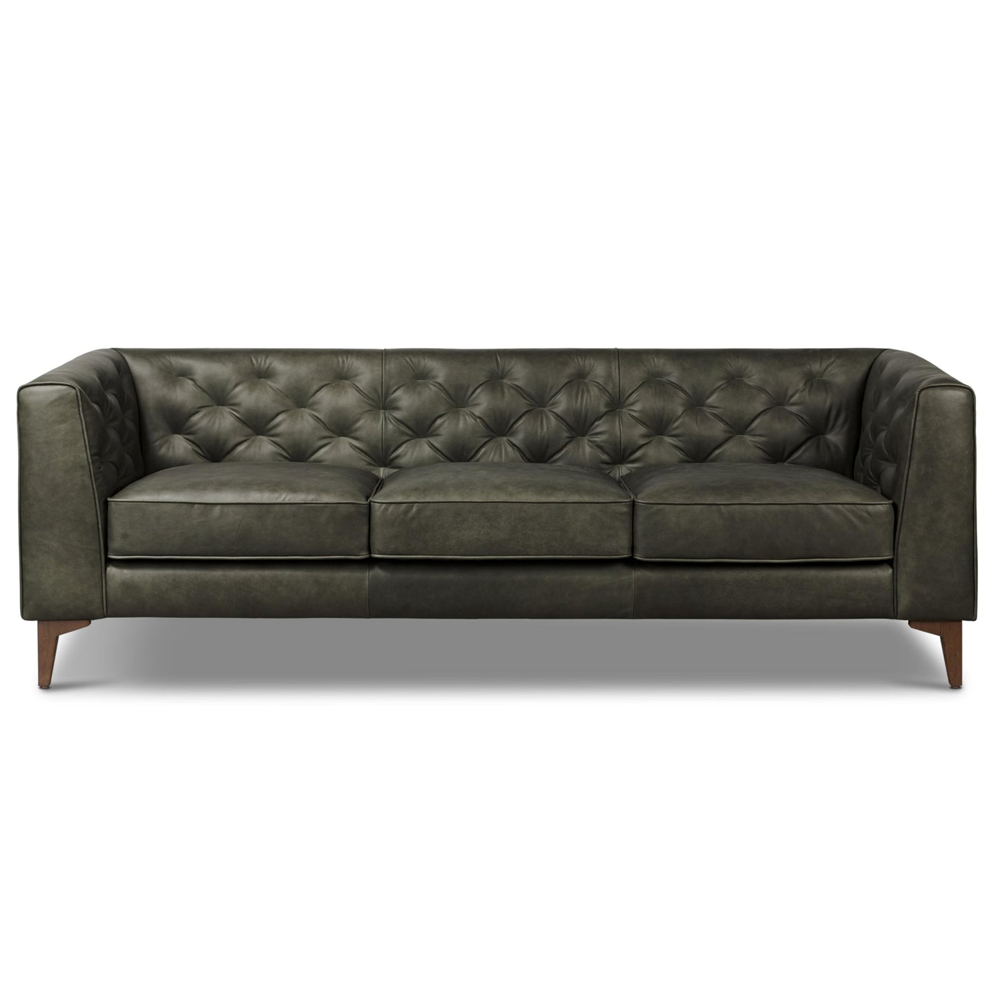 POLY & BARK 74" Leather Sofa – Cognac Tan