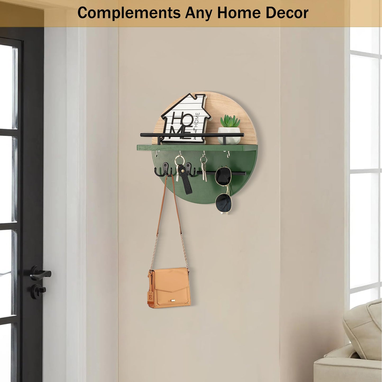 Wall Key & Mail Holder – Rustic