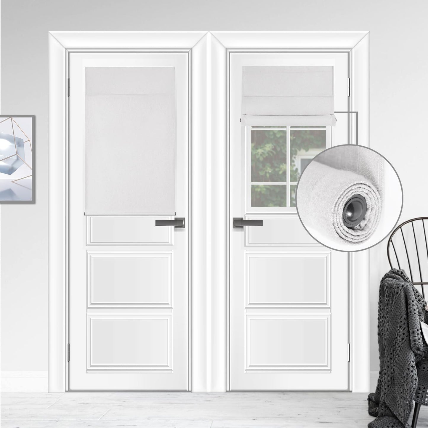 WDFour French Door Curtain – Light Gray