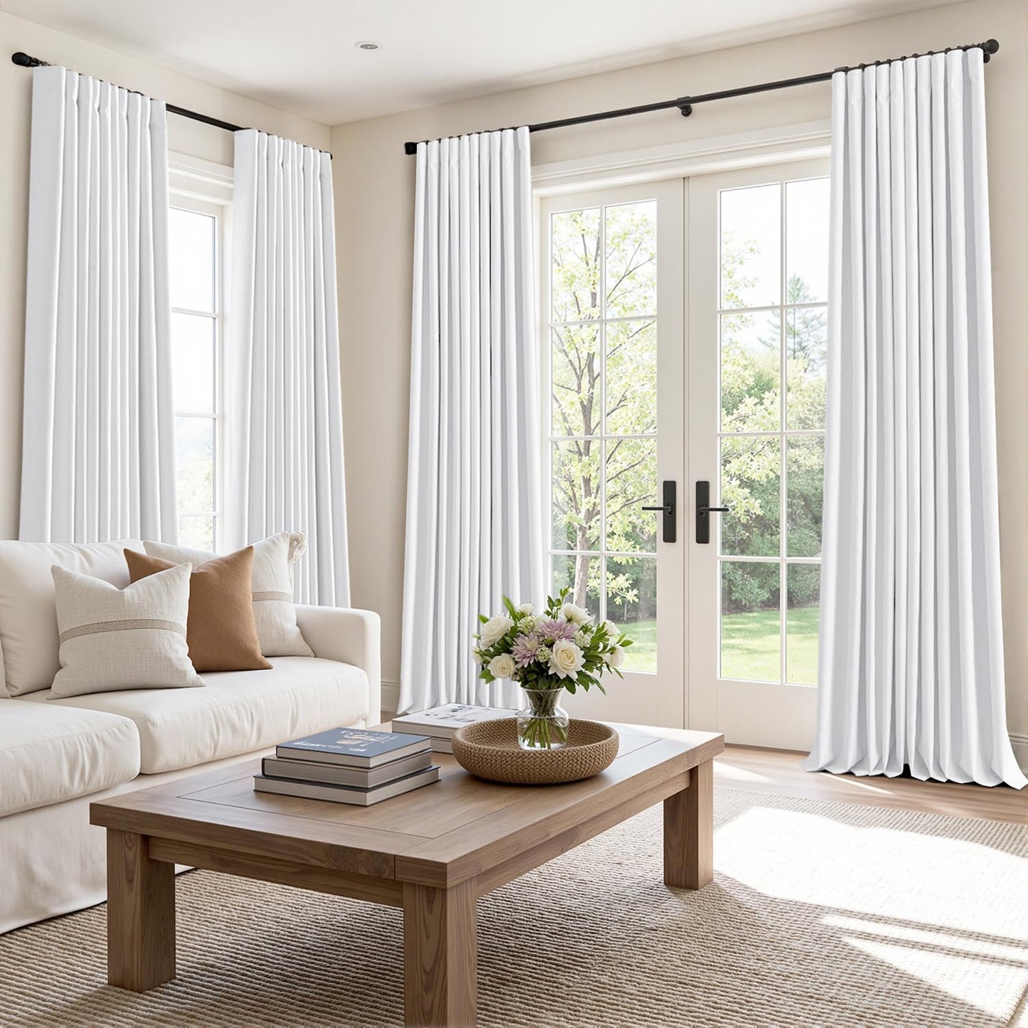 MIULEE Blackout Curtains 96" – Birch, 2 Panels