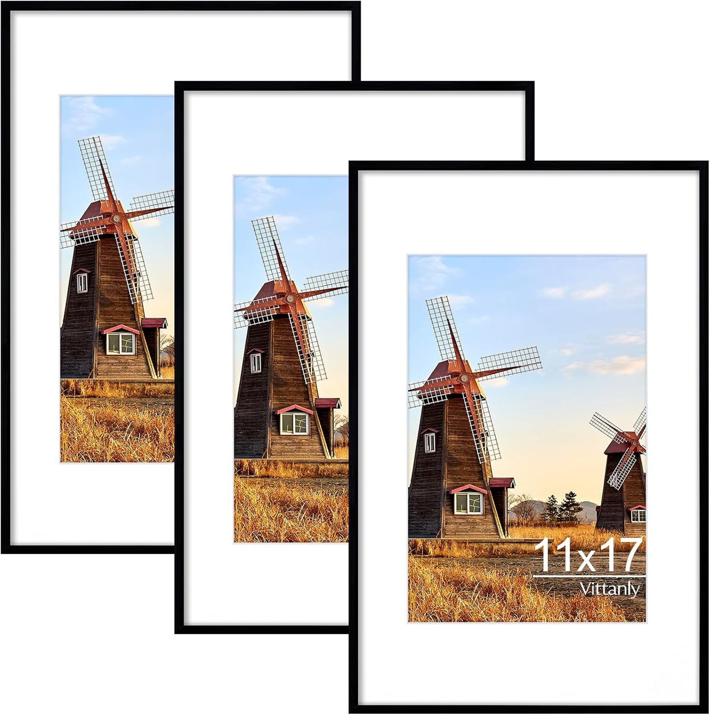Vittanly 2-Pack Black 11x14 Frames