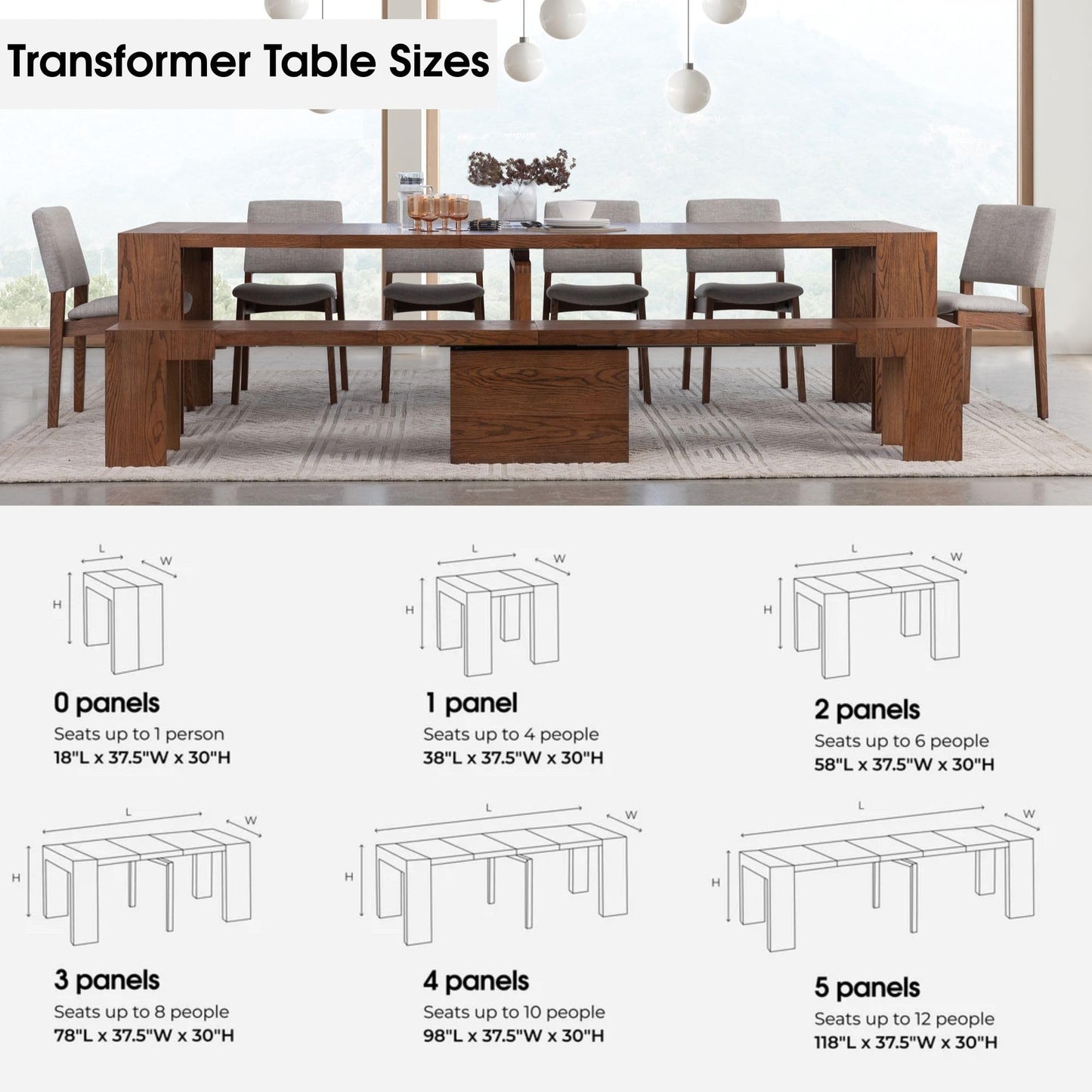 White Extendable Dining Table & Bench