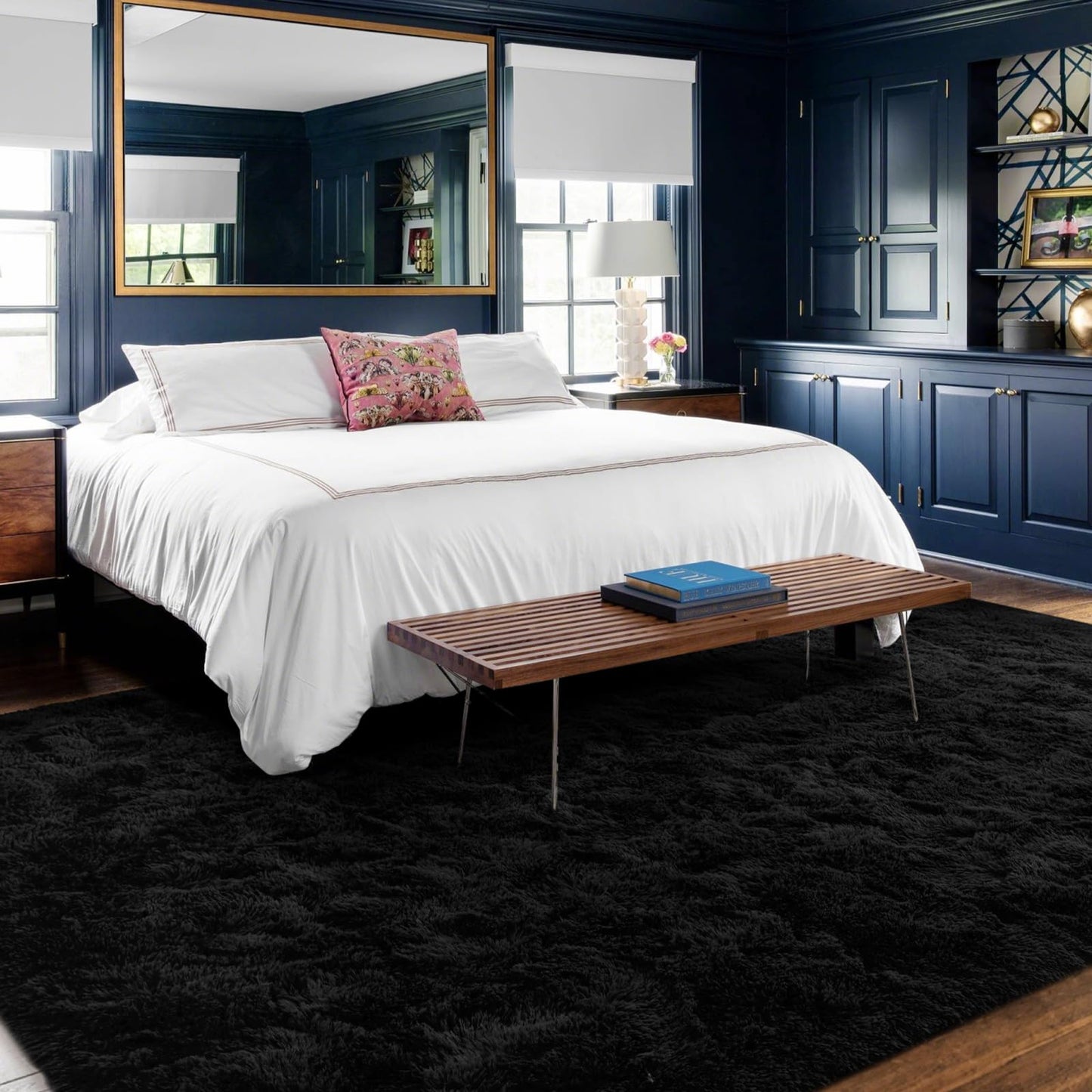 6x9 Ft Dark Grey Shag Area Rug